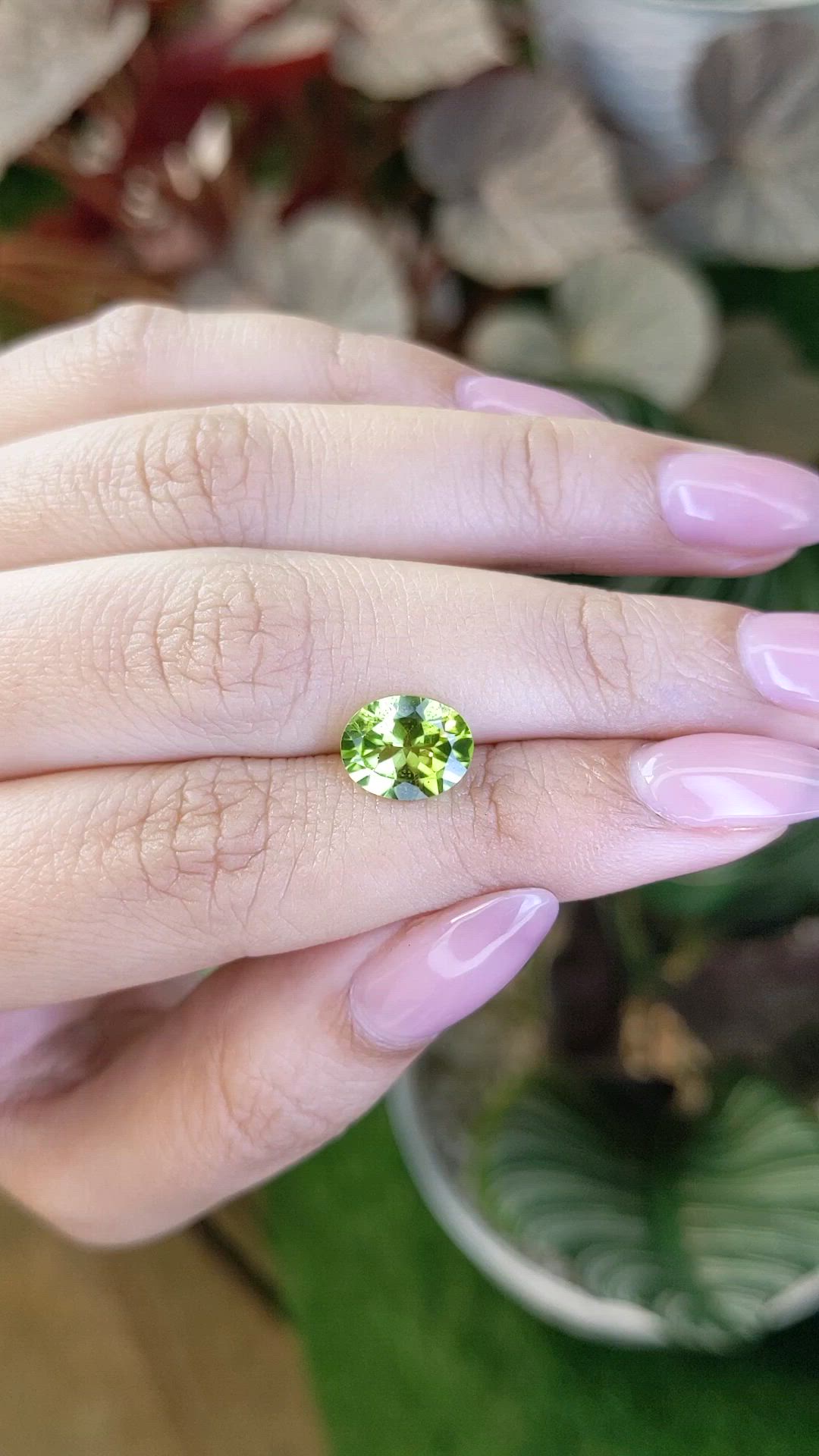 2.44 Ct. Yellowish Green Peridot from Pakistan Size Video