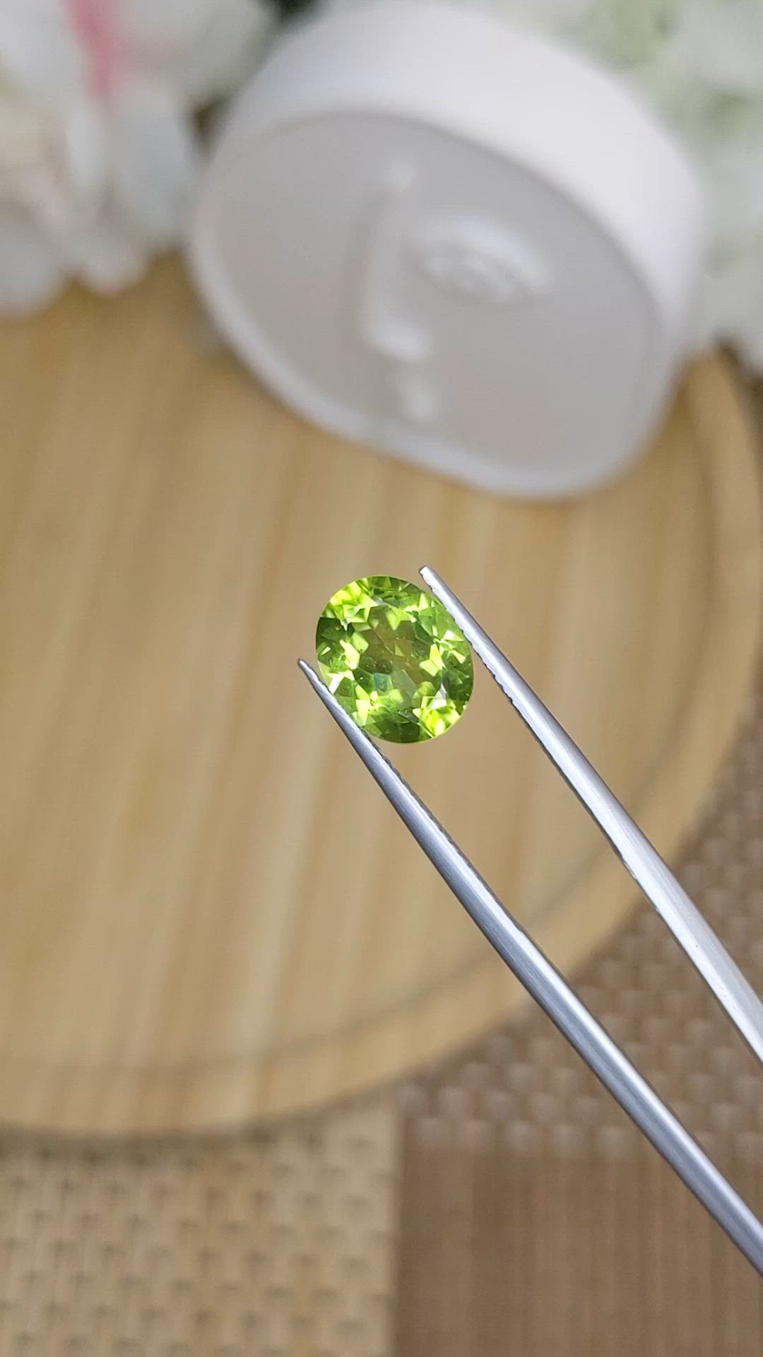 2.71 Ct. Yellowish Green Peridot from Pakistan Size Video