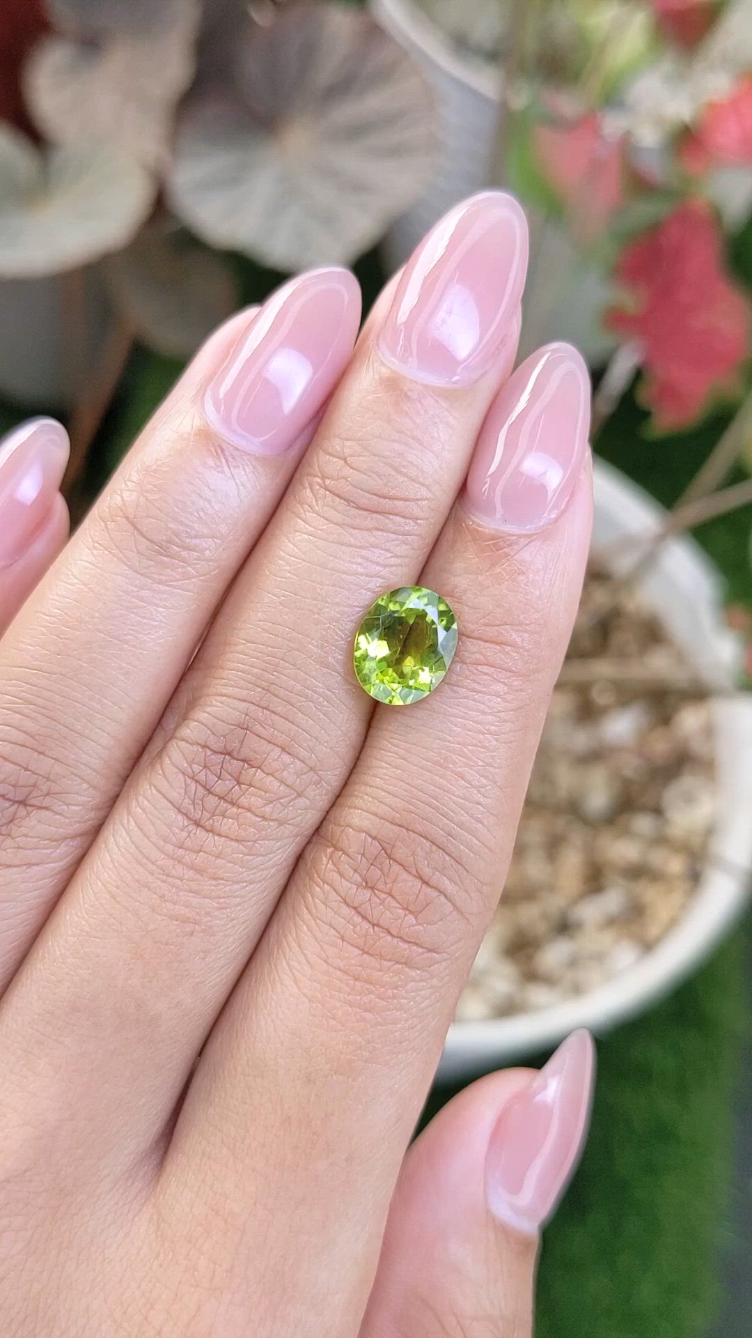 2.71 Ct. Yellowish Green Peridot from Pakistan Size Video