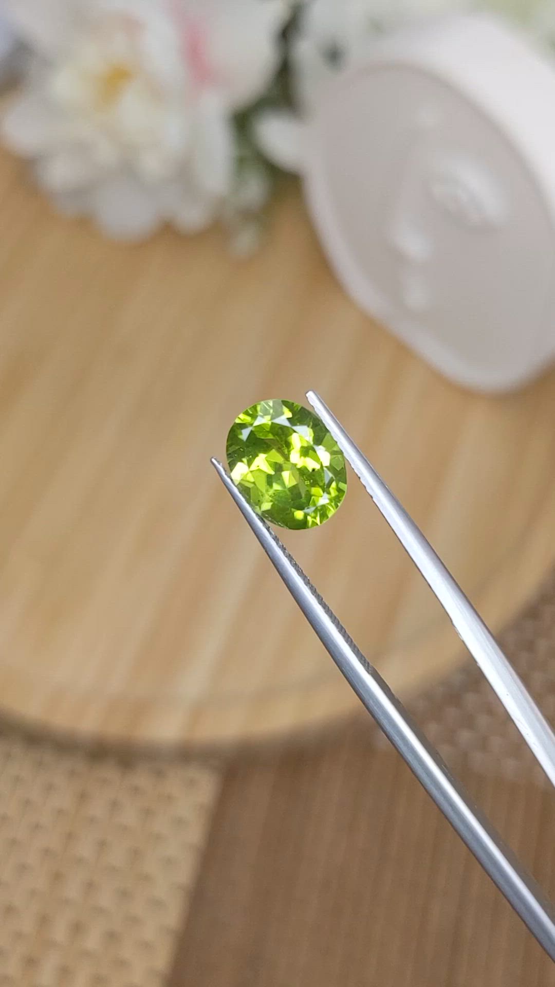 3.12 Ct. Yellowish Green Peridot from Pakistan Size Video