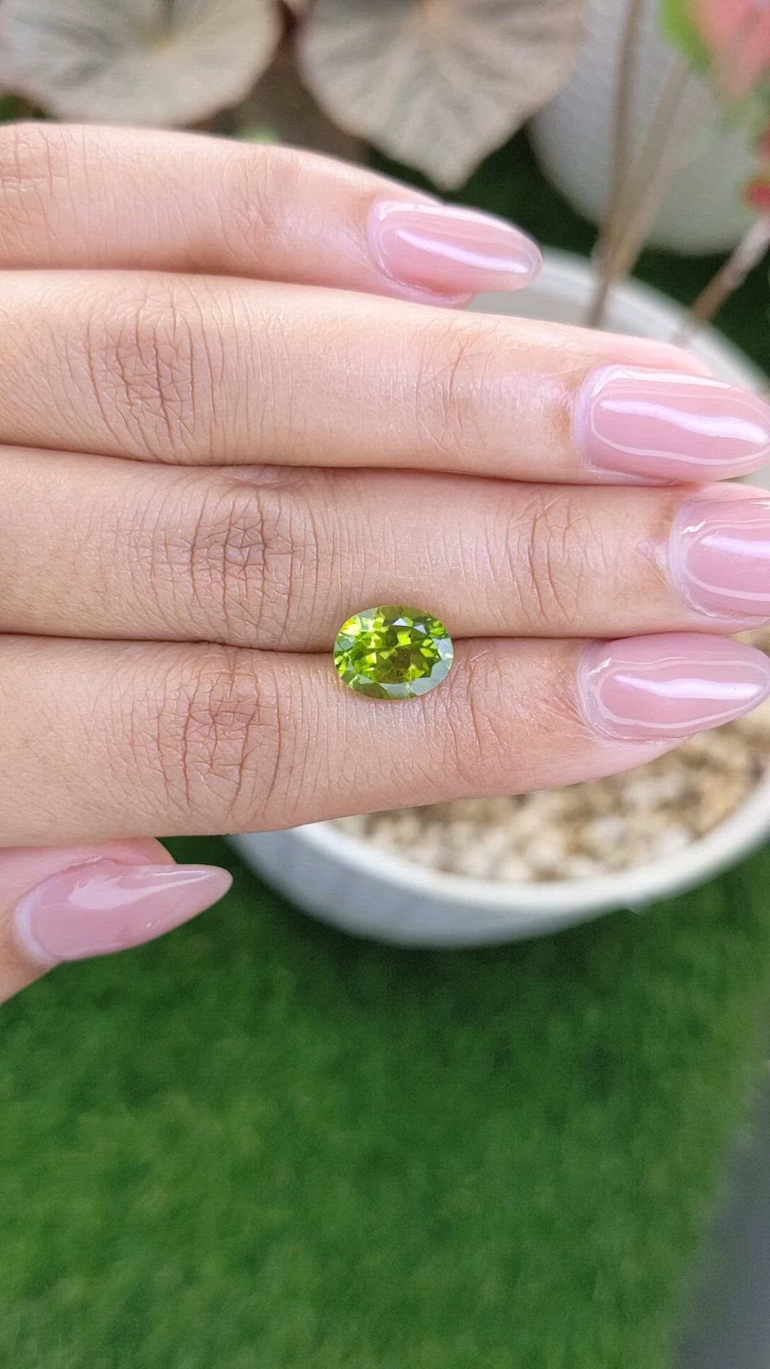 3.12 Ct. Yellowish Green Peridot from Pakistan Size Video