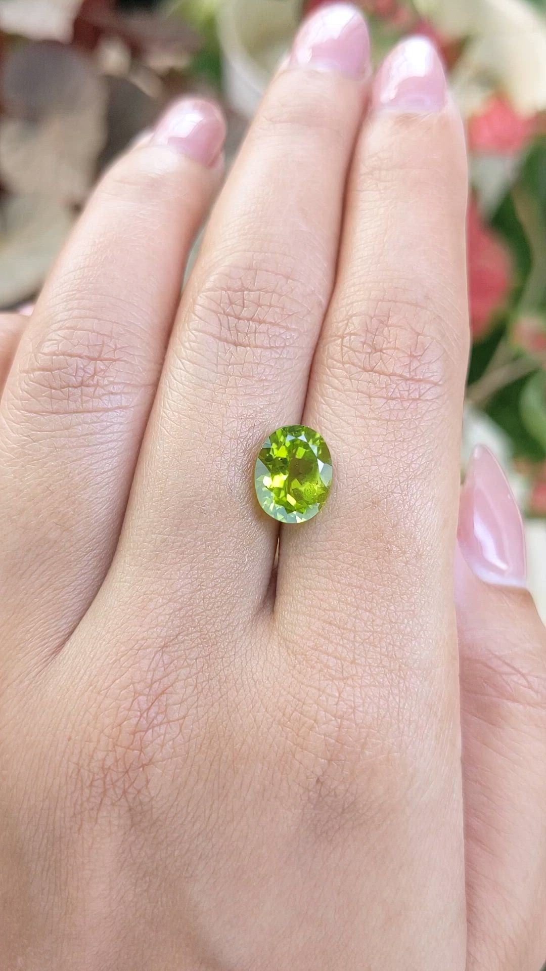 3.12 Ct. Yellowish Green Peridot from Pakistan Size Video