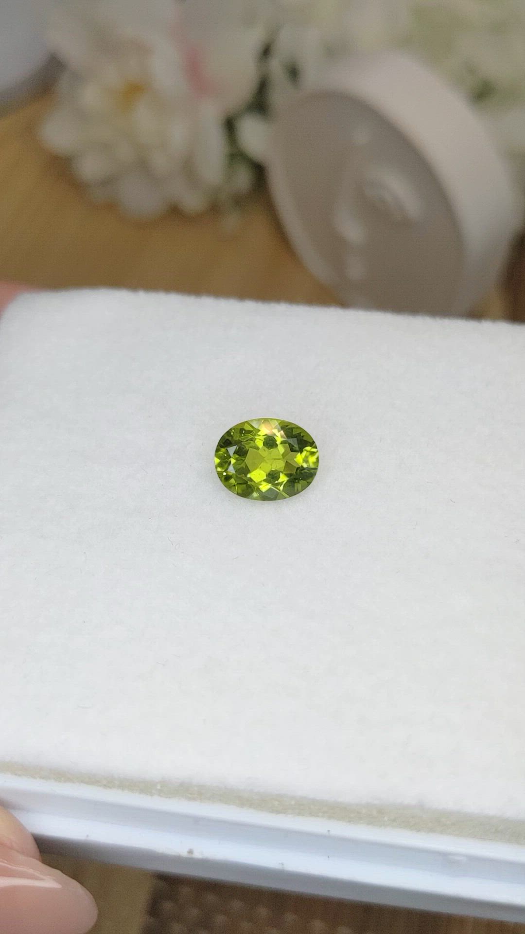 2.73 Ct. Yellowish Green Peridot from Pakistan Size Video