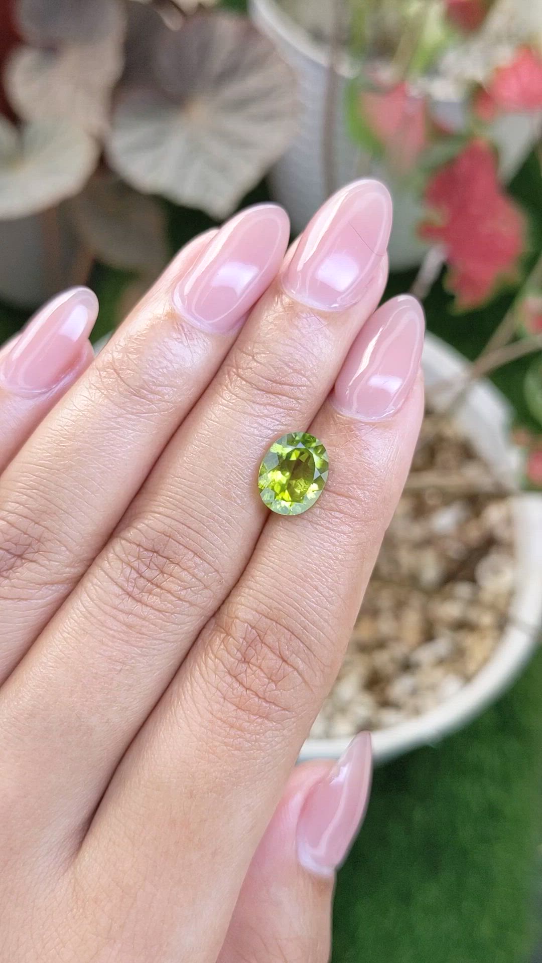 2.73 Ct. Yellowish Green Peridot from Pakistan Size Video