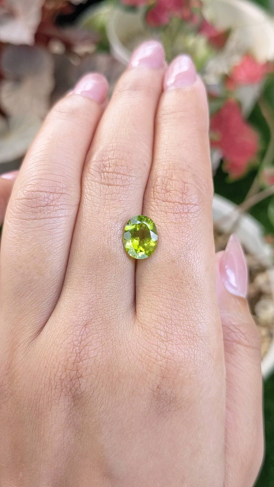 2.73 Ct. Yellowish Green Peridot from Pakistan Size Video