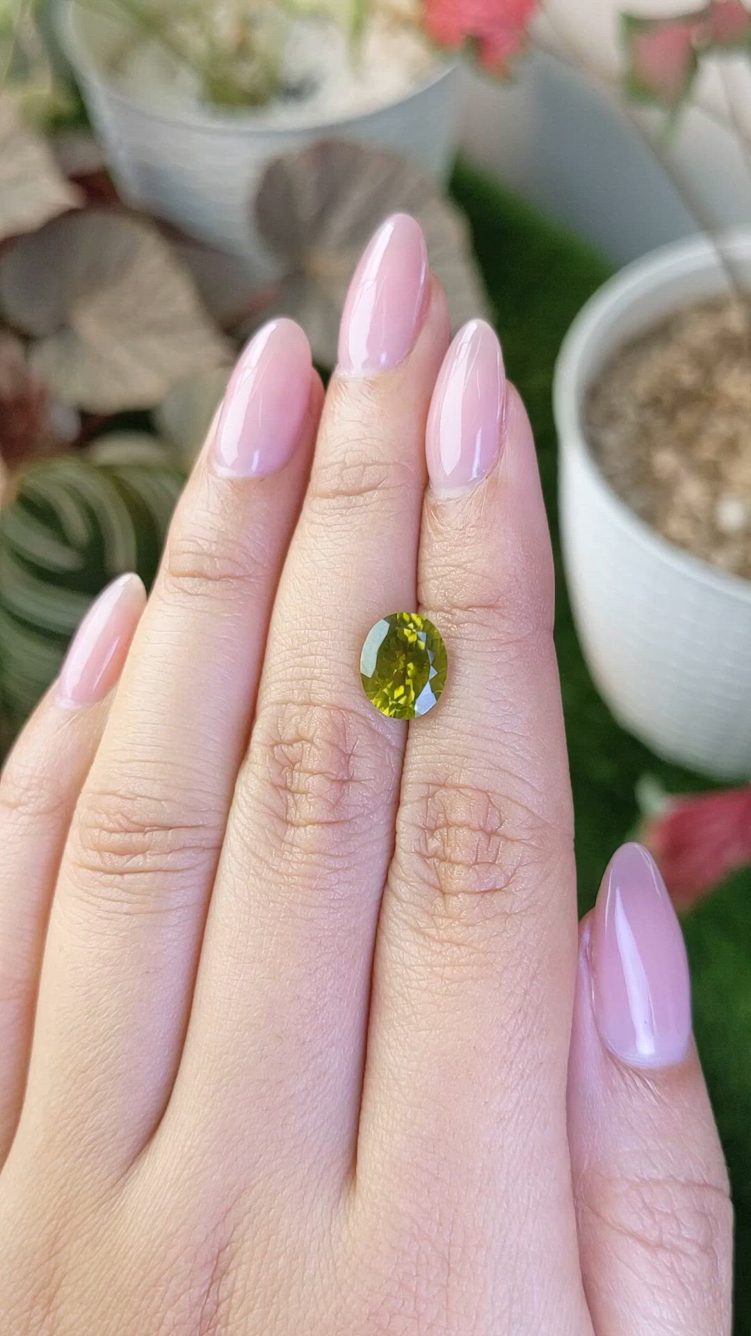 2.99 Ct. Yellowish Green Peridot from Pakistan Size Video