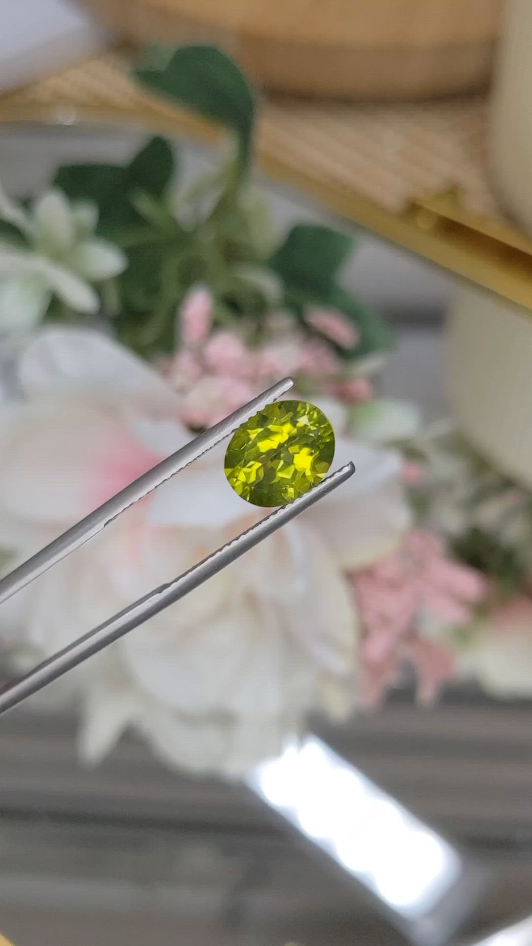 2.99 Ct. Yellowish Green Peridot from Pakistan Size Video