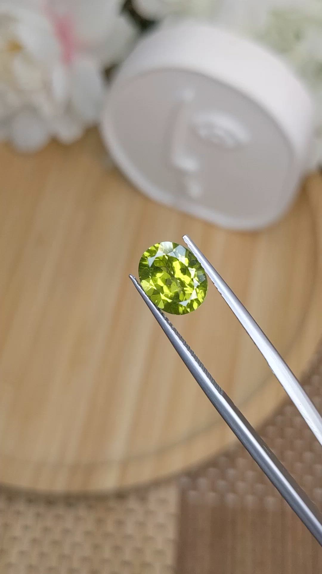 3.40 Ct. Yellowish Green Peridot from Pakistan Size Video