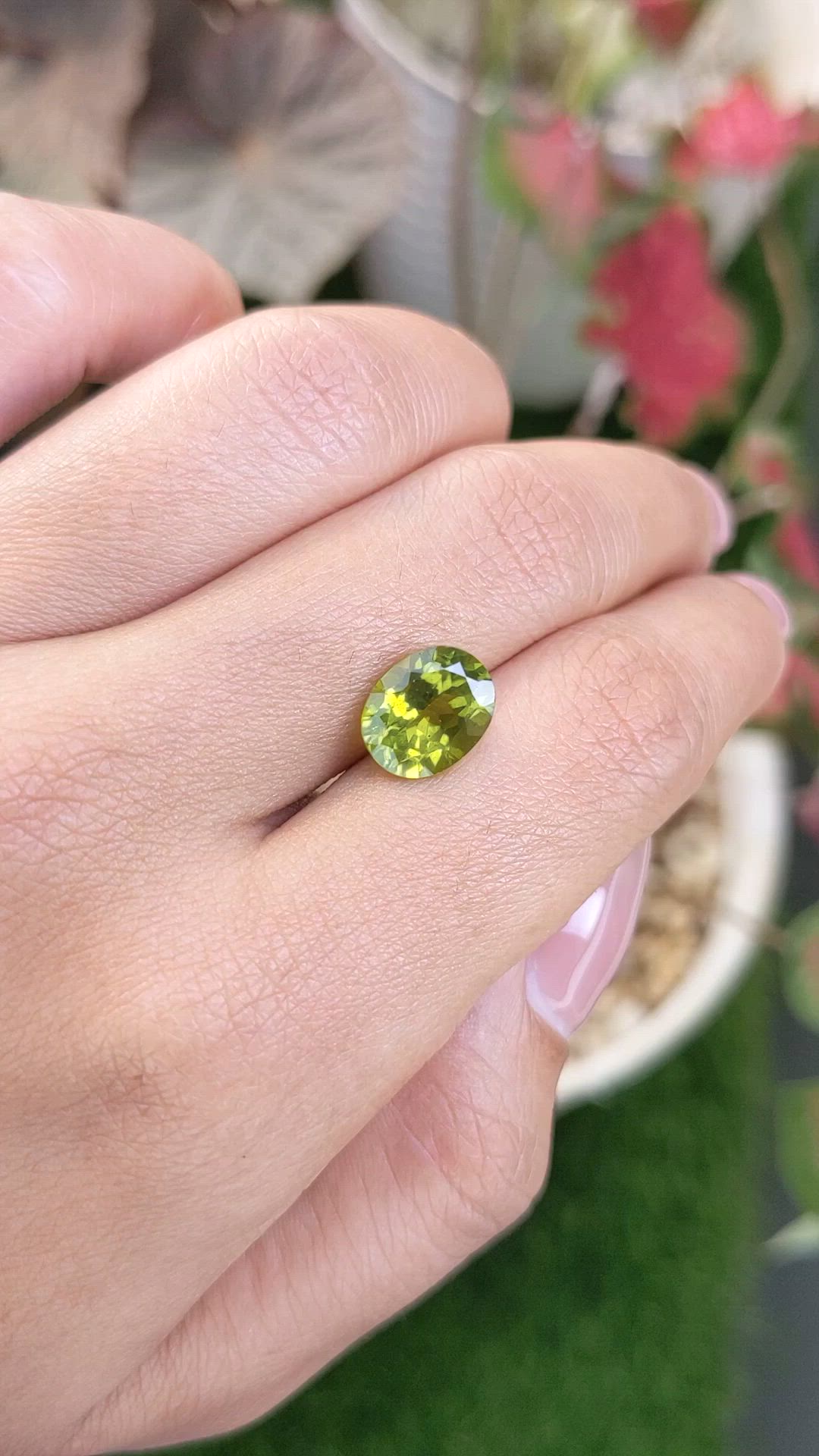 3.40 Ct. Yellowish Green Peridot from Pakistan Size Video