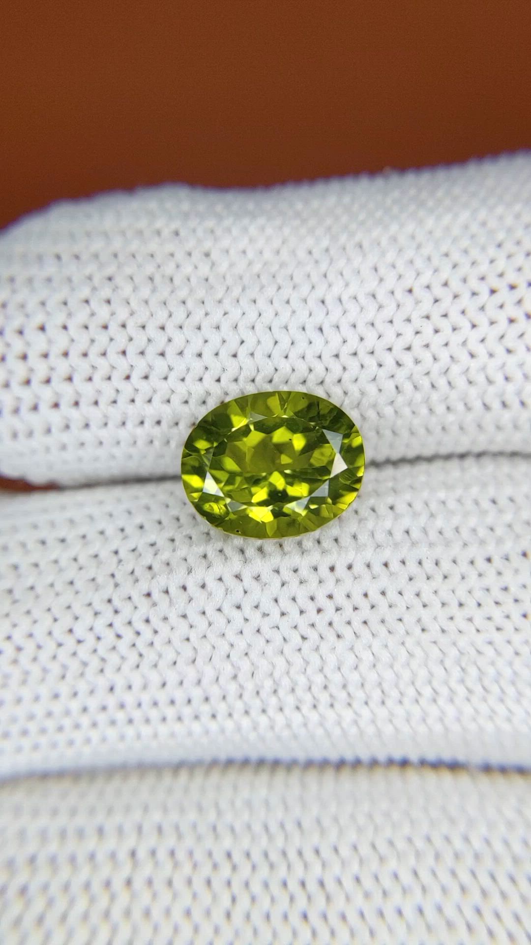 3.40 Ct. Yellowish Green Peridot from Pakistan Size Video