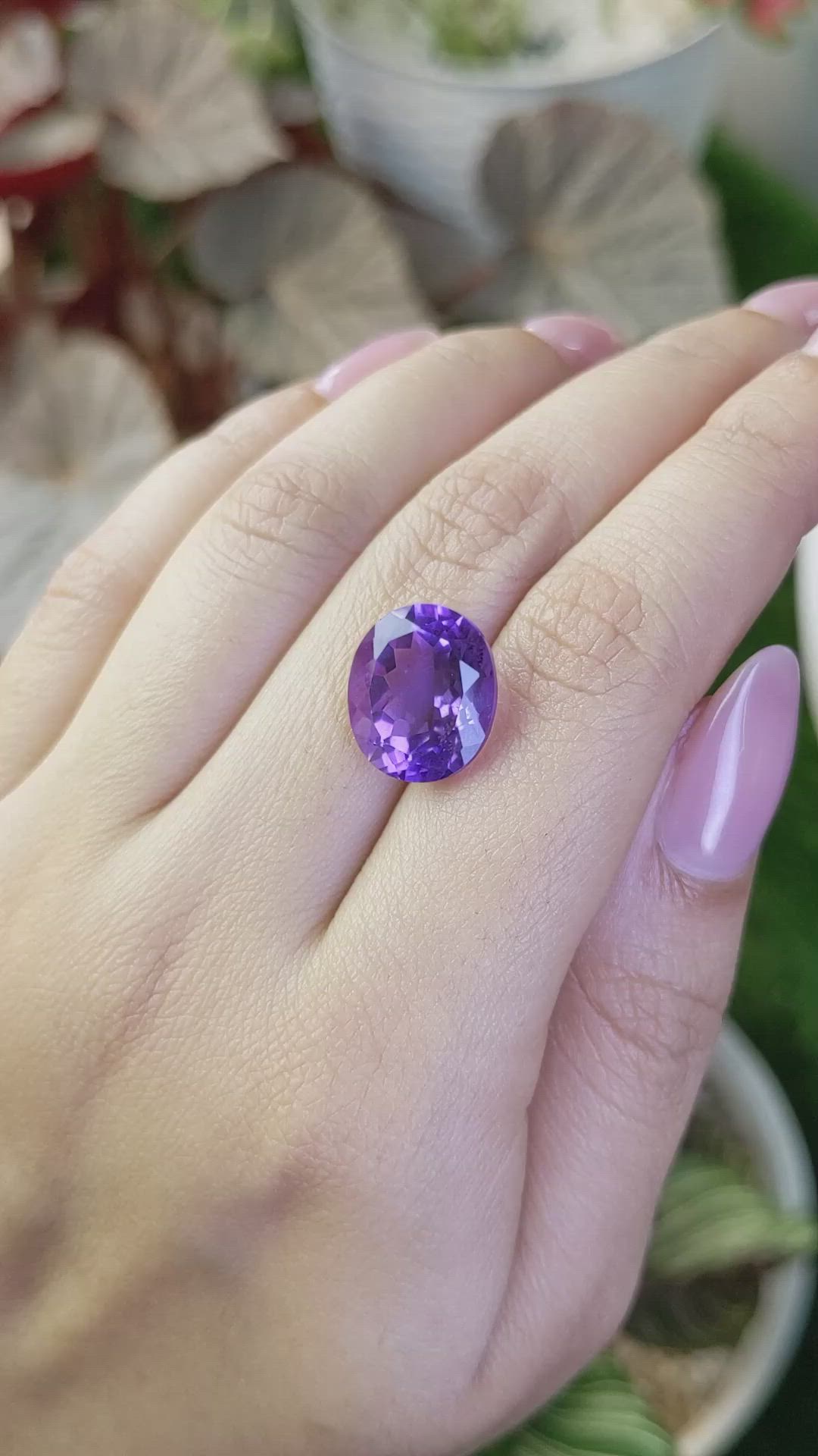 8.46 Ct. Purple Amethyst from Ceylon (Sri Lanka) Size Video