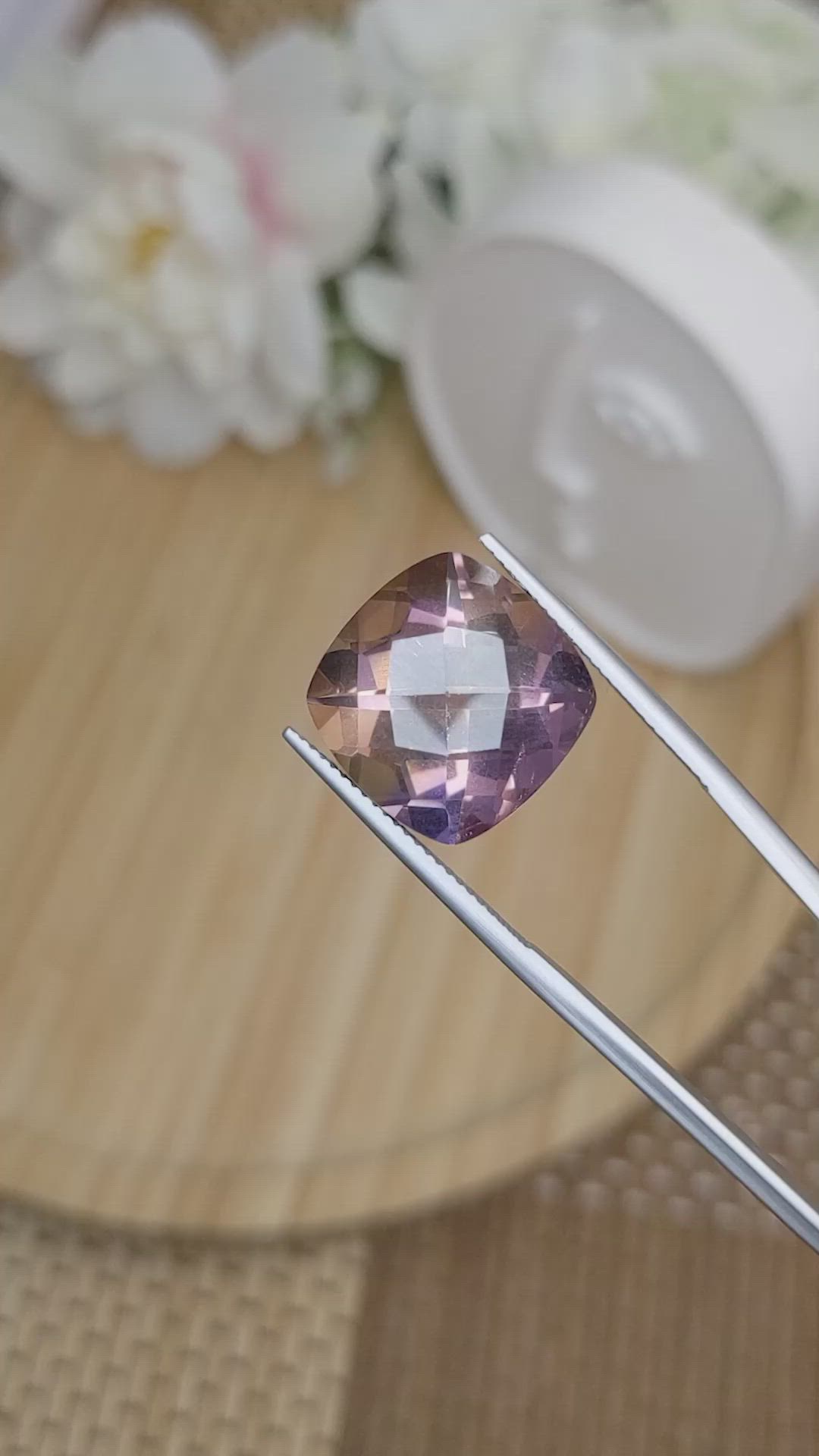 15.68 Ct. Bi Color Ametrine from Madagascar Size Video