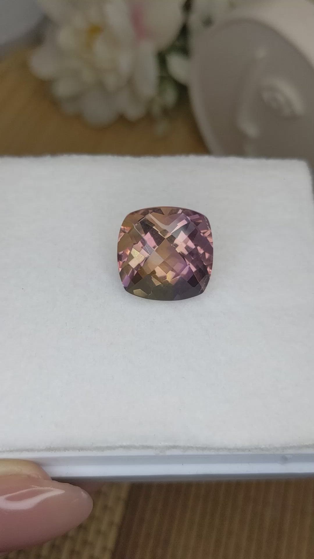 15.68 Ct. Bi Color Ametrine from Madagascar Size Video