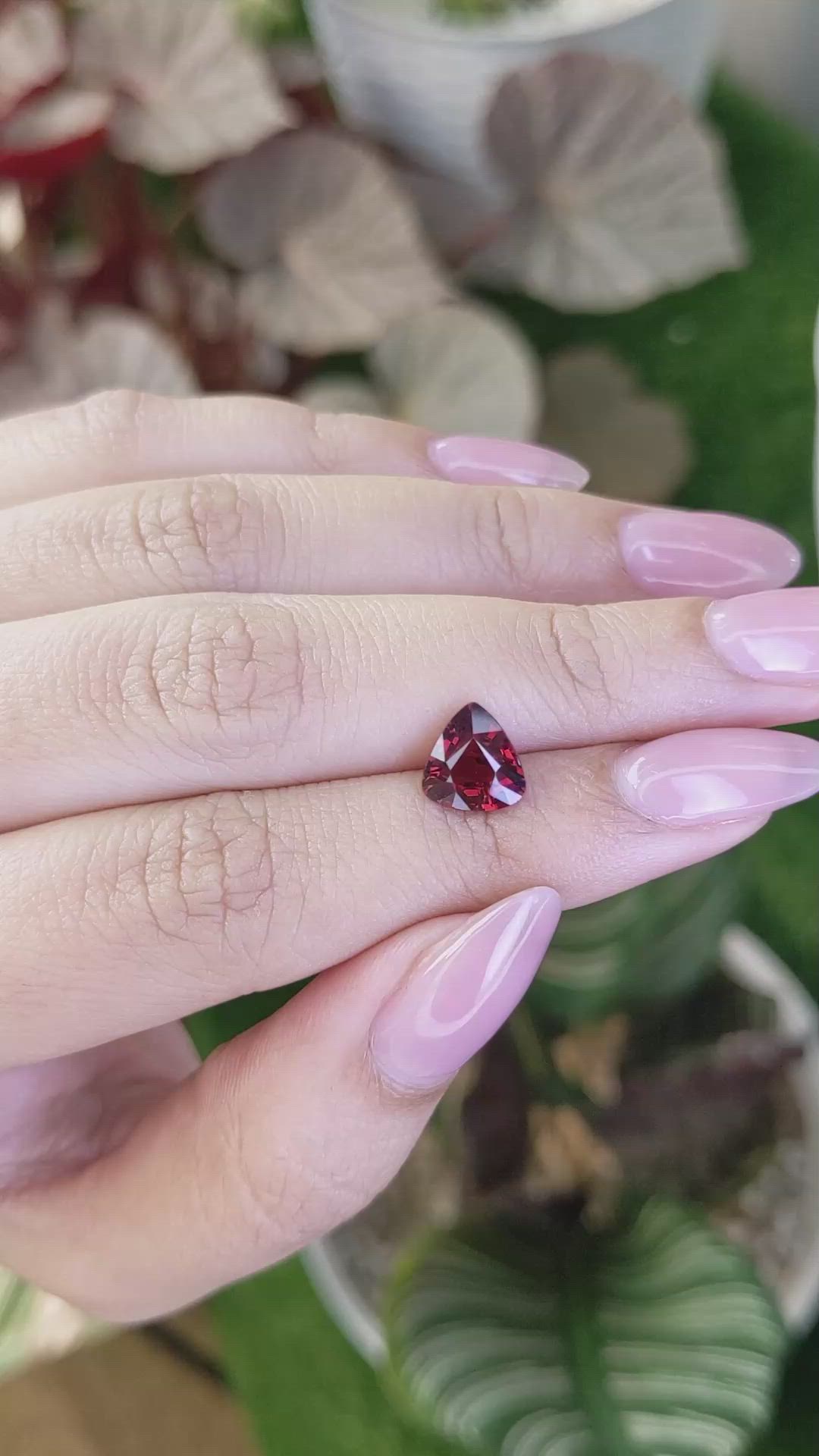 1.99 Ct. Red Almandine Garnet from Ceylon (Sri Lanka) Size Video