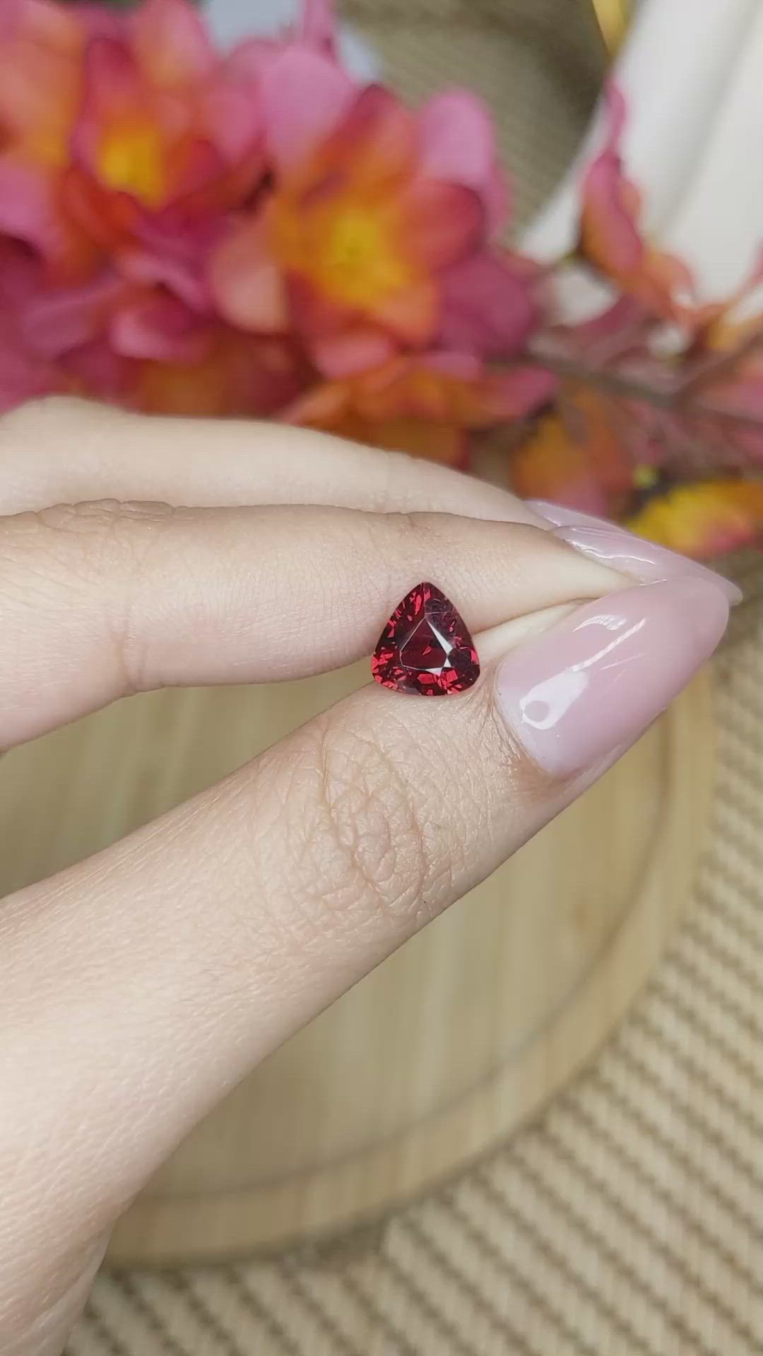 1.99 Ct. Red Almandine Garnet from Ceylon (Sri Lanka) Size Video