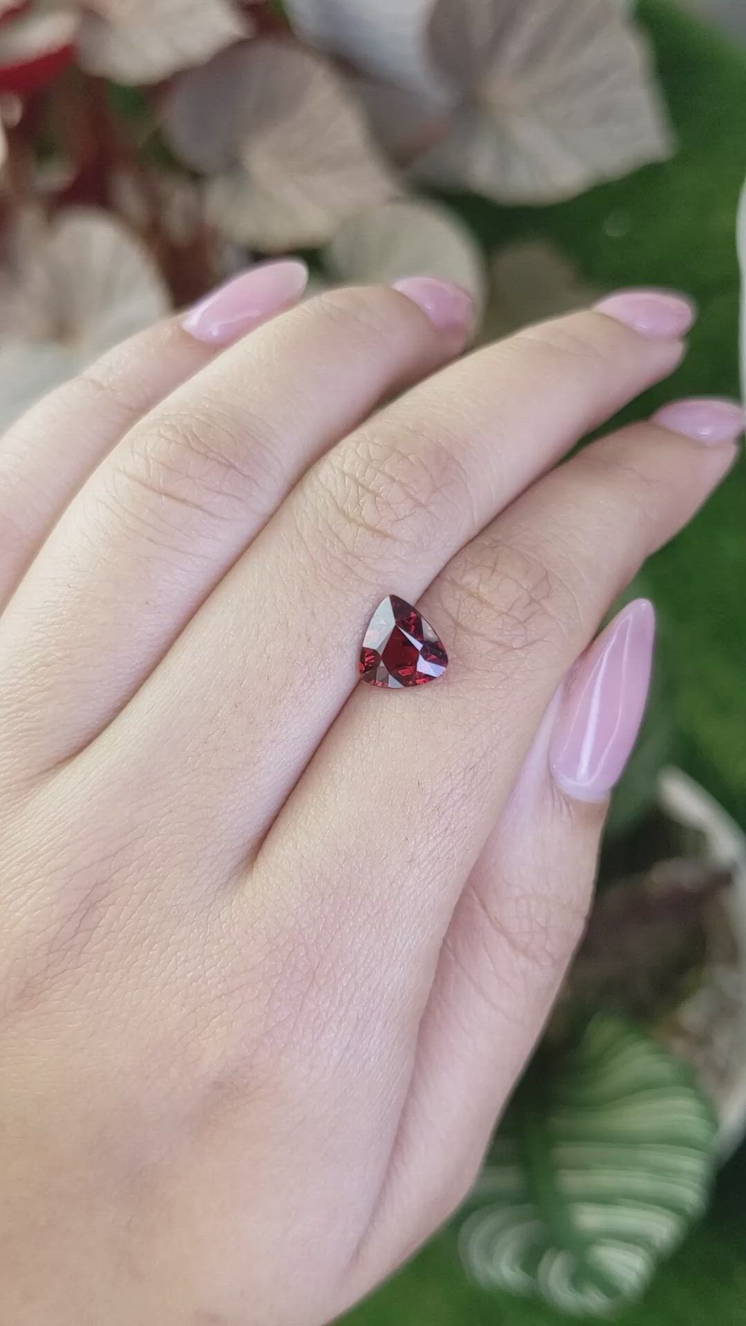 1.99 Ct. Red Almandine Garnet from Ceylon (Sri Lanka) Size Video