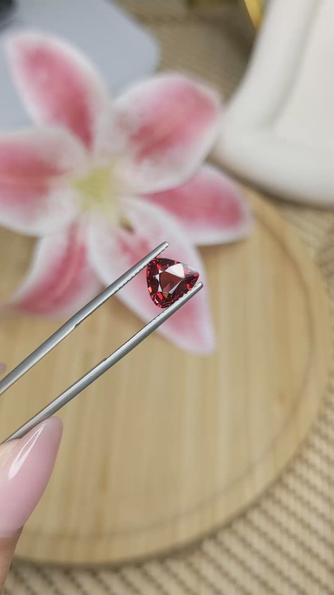 1.99 Ct. Red Almandine Garnet from Ceylon (Sri Lanka) Size Video