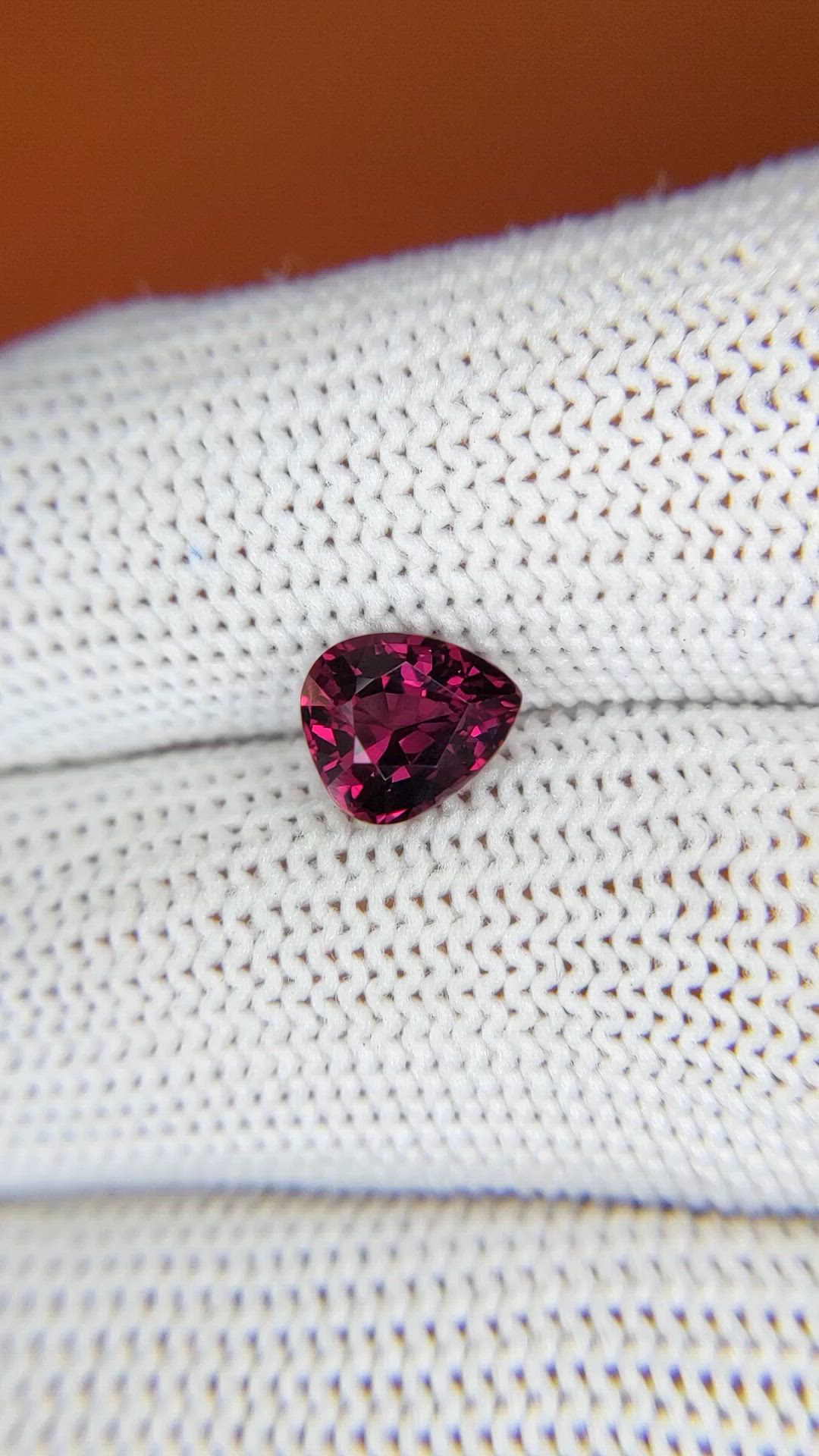 1.82 Ct. Purplish Red Rhodolite Garnet from Ceylon (Sri Lanka) Size Video