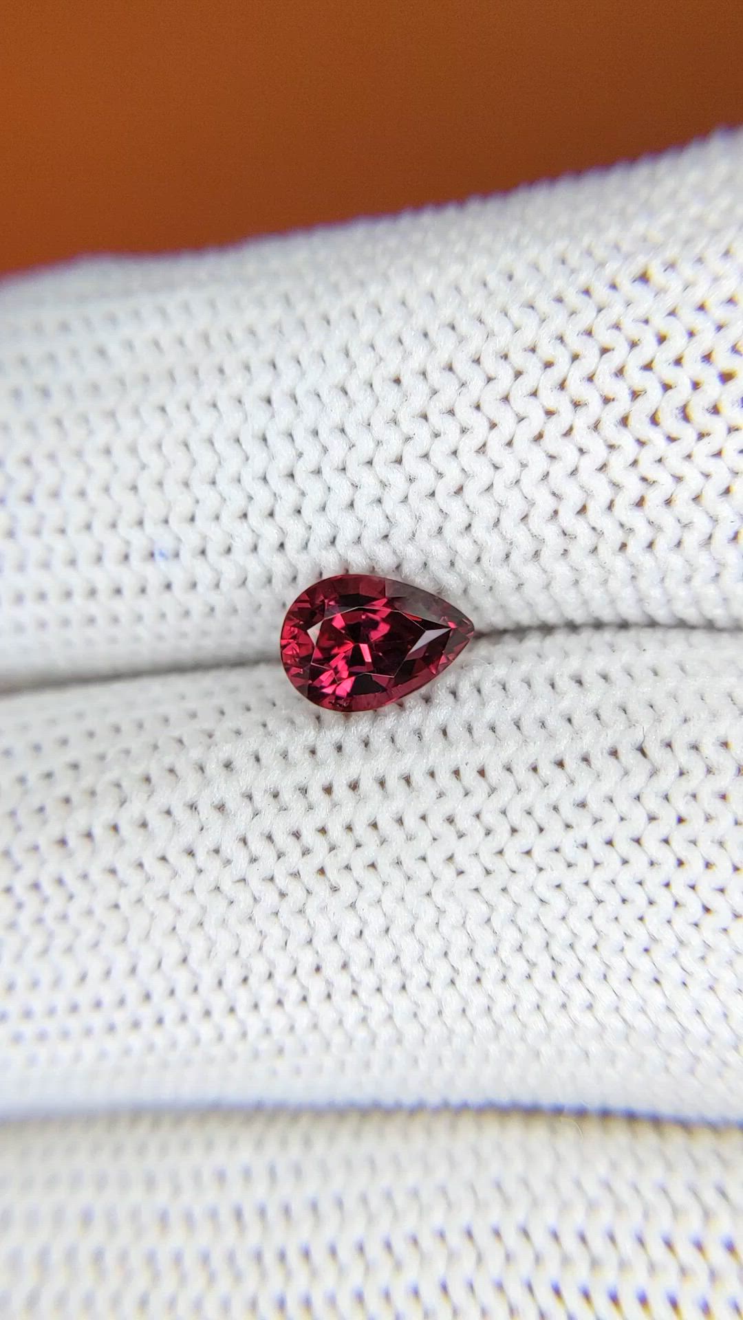 1.17 Ct. Purplish Red Rhodolite Garnet from Ceylon (Sri Lanka) Size Video