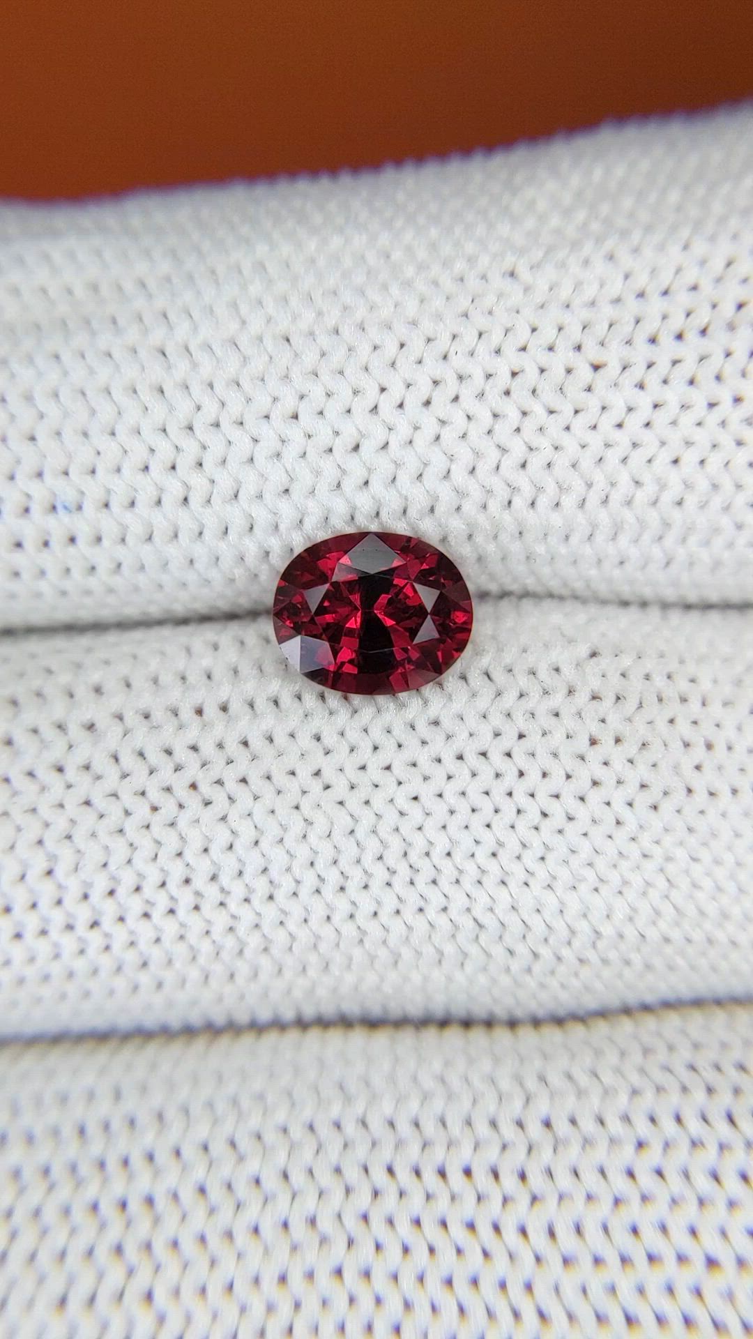 1.51 Ct. Purplish Red Rhodolite Garnet from Ceylon (Sri Lanka) Size Video