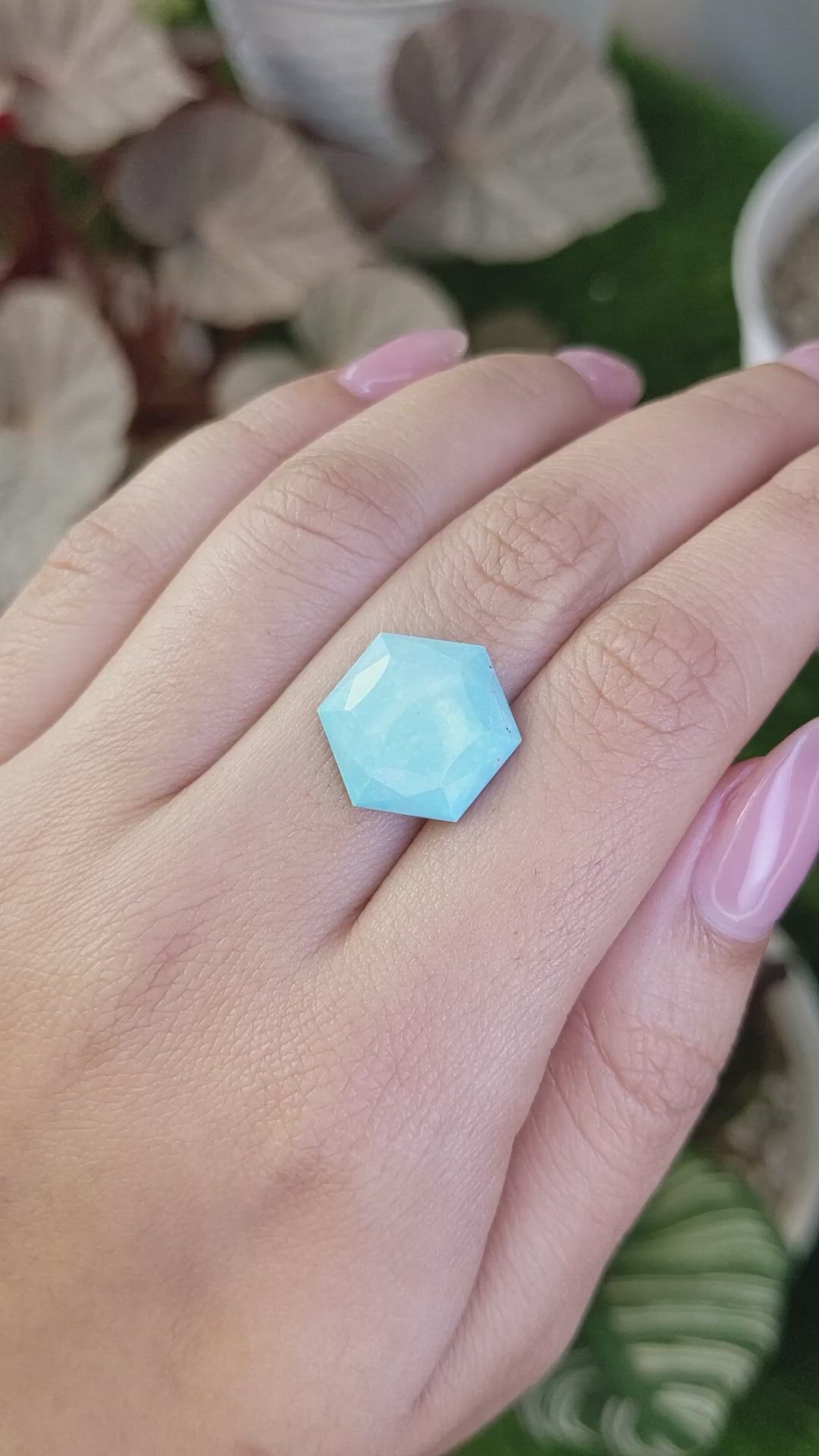 7.39 Ct. Greenish Blue Turquoise from Persia(Iran) Size Video
