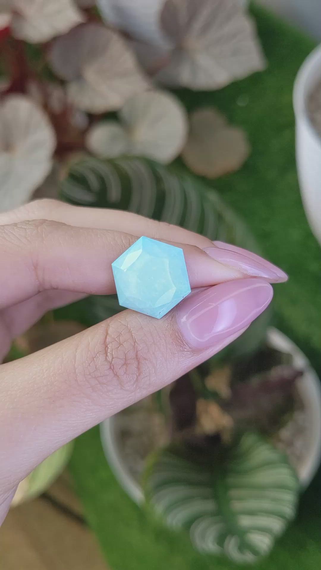 7.39 Ct. Greenish Blue Turquoise from Persia(Iran) Size Video