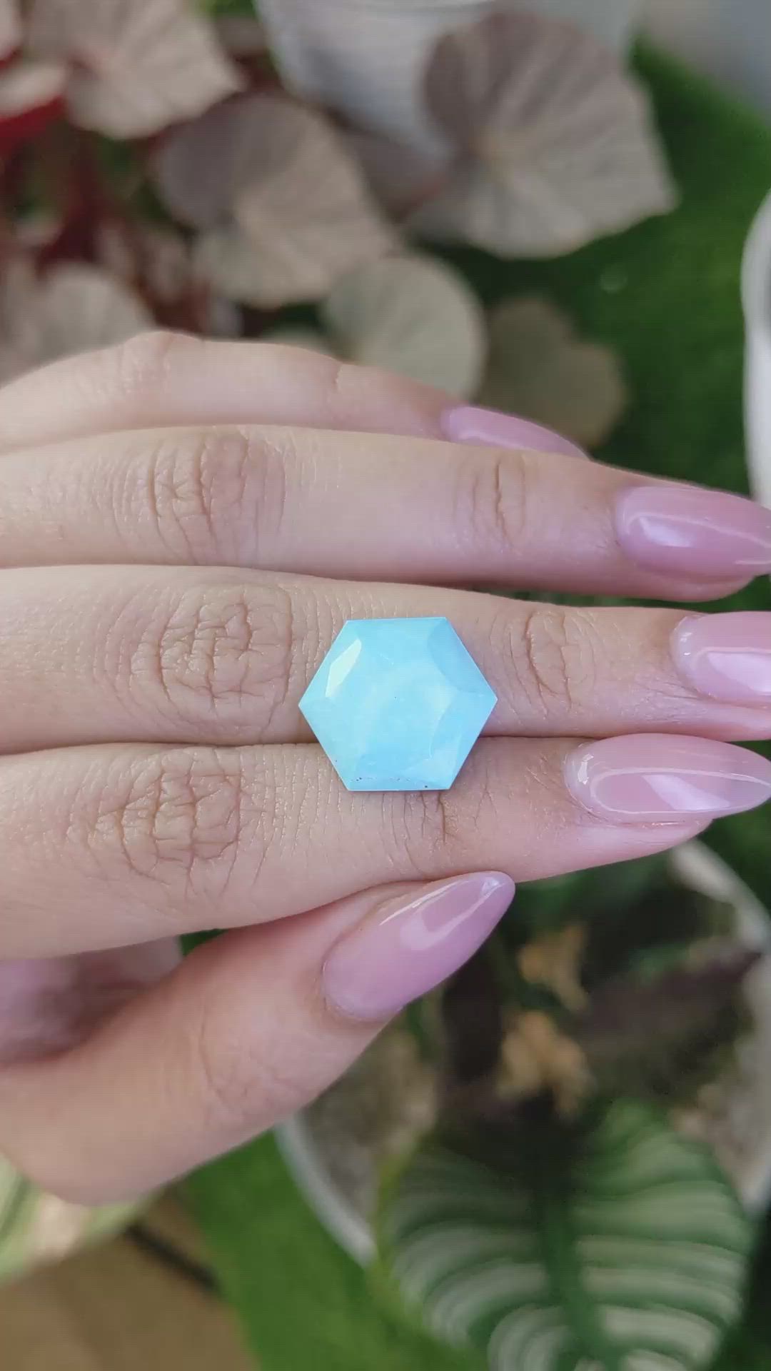 7.39 Ct. Greenish Blue Turquoise from Persia(Iran) Size Video