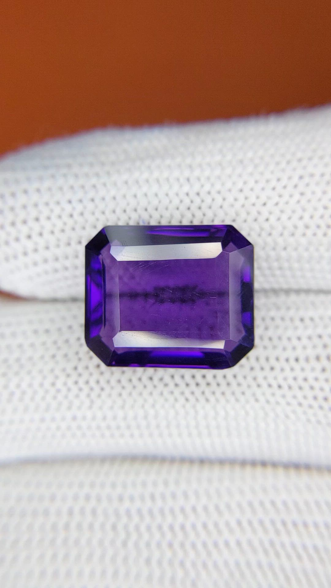 12.61 Ct. Purple Amethyst from Madagascar Size Video