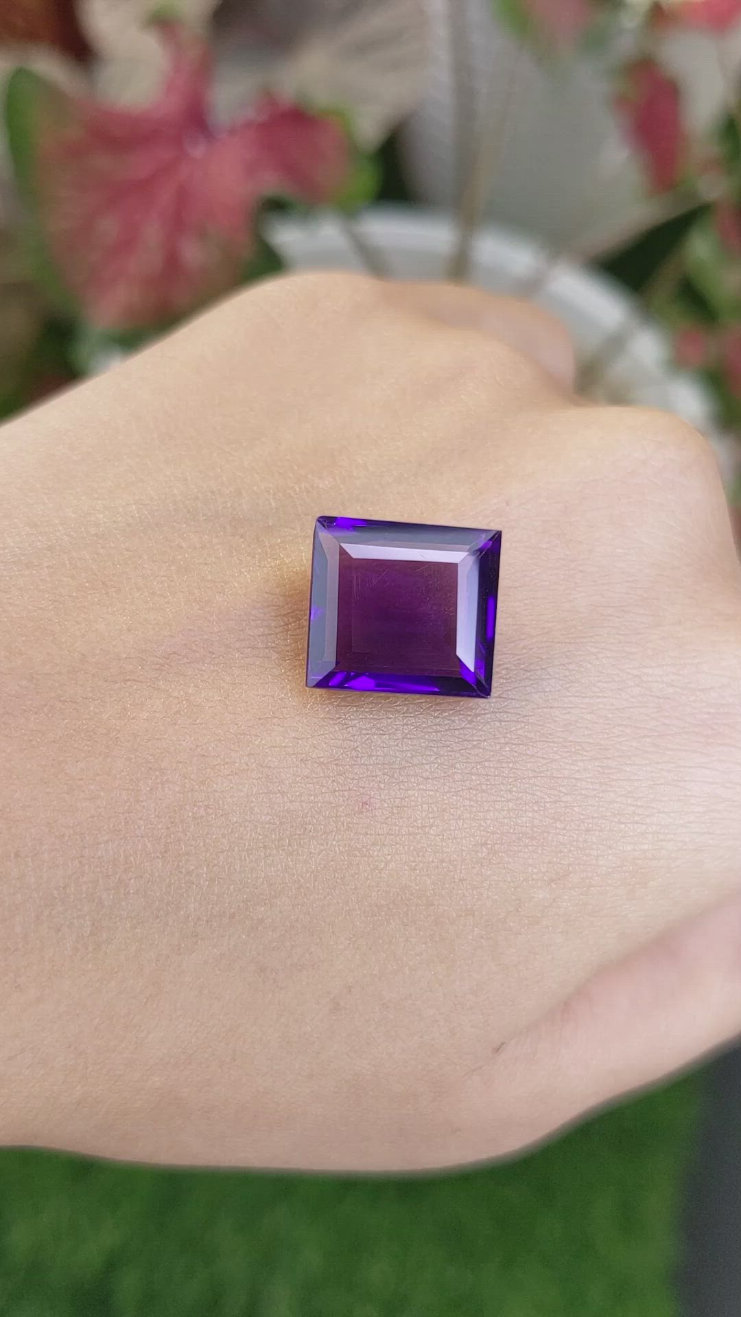 10.77 Ct. Purple Amethyst from Madagascar Size Video