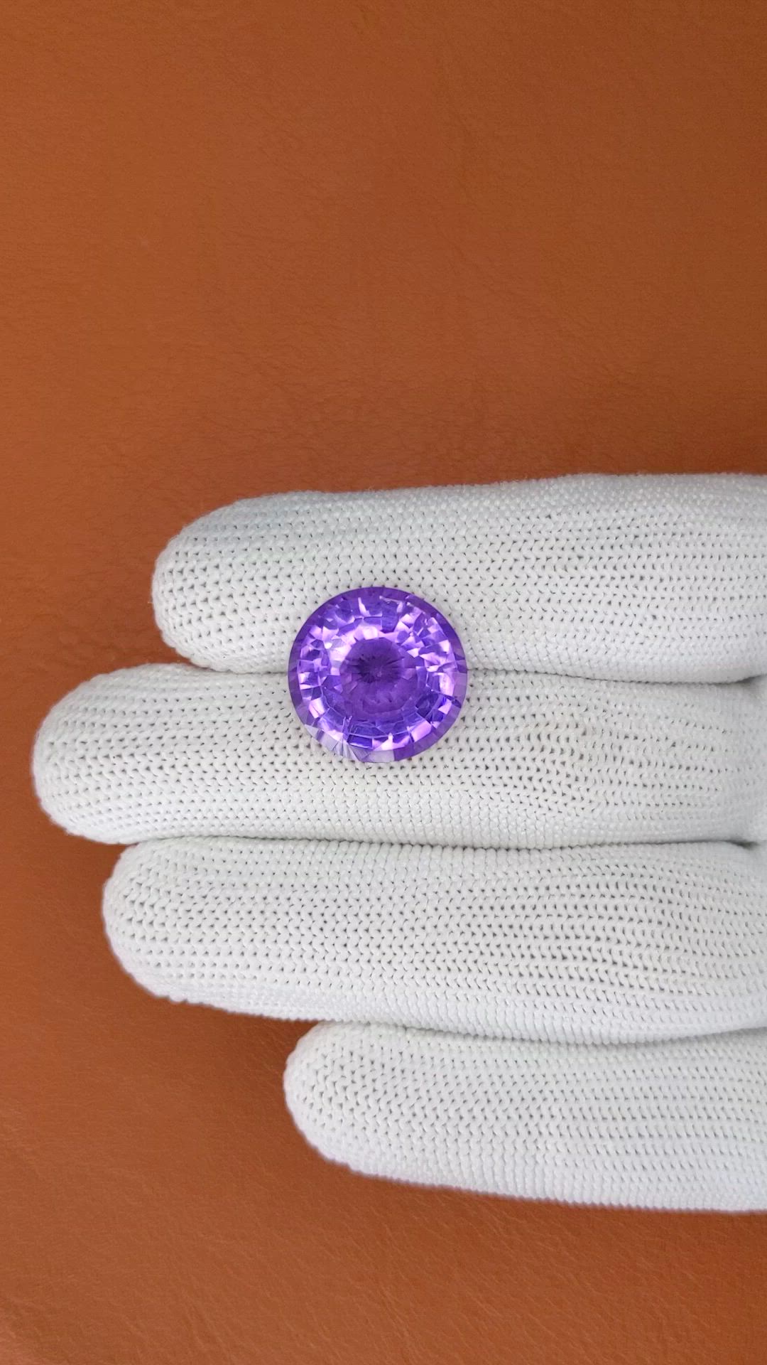 11.87 Ct. Purple Amethyst from Madagascar Size Video
