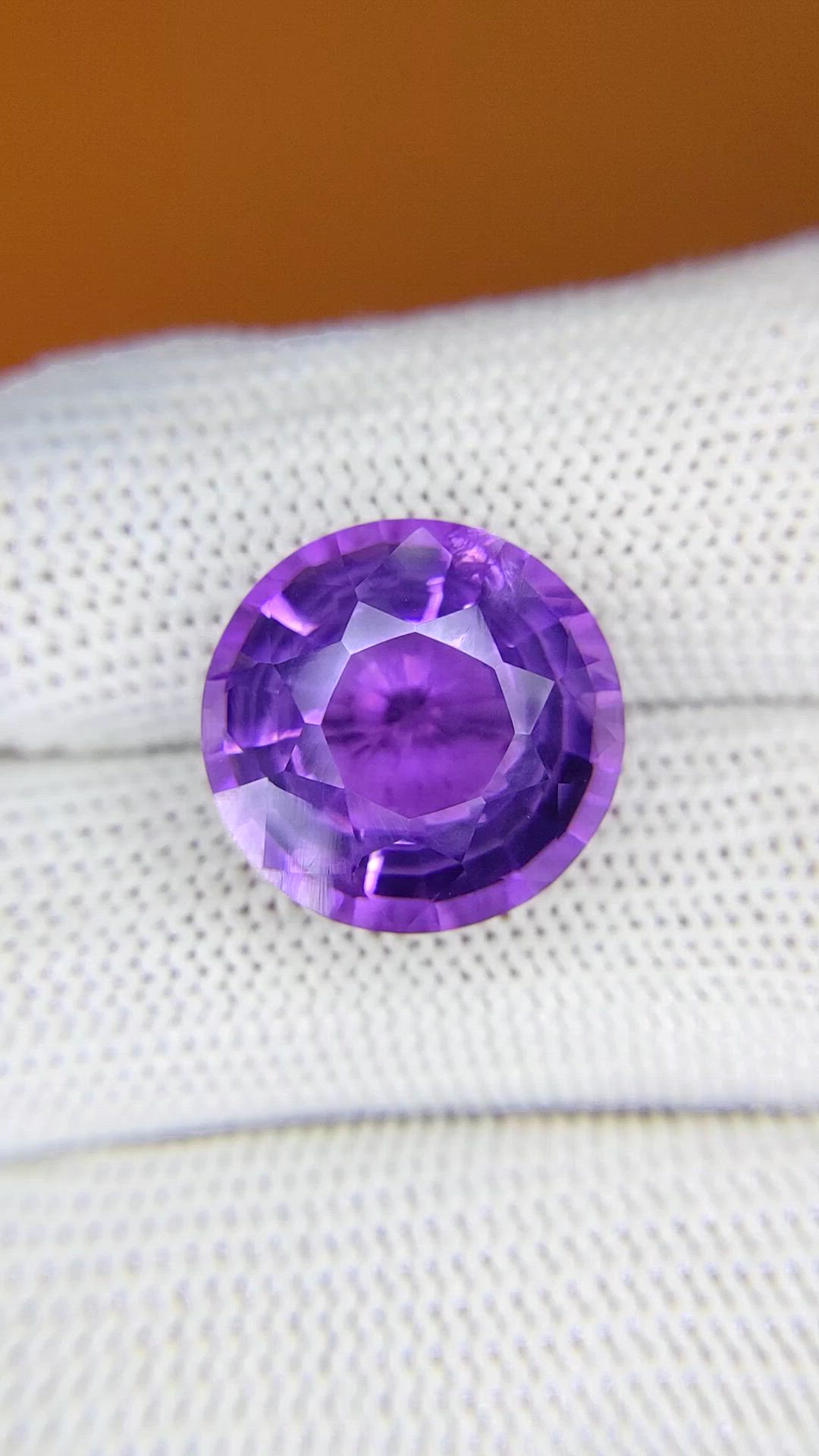 11.87 Ct. Purple Amethyst from Madagascar Size Video