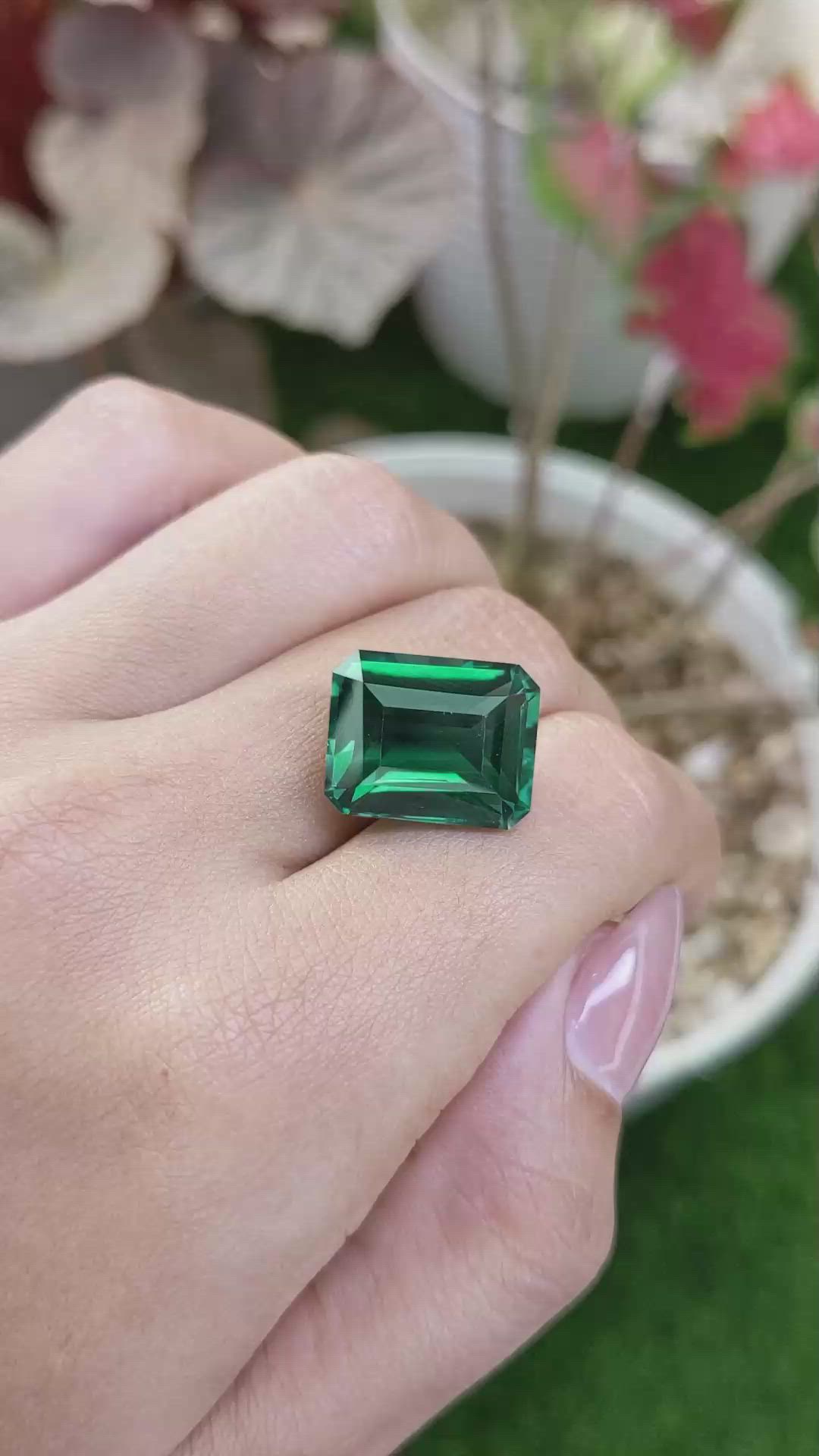 13.84 Ct. Bluish Green Prasiolite from Madagascar Size Video