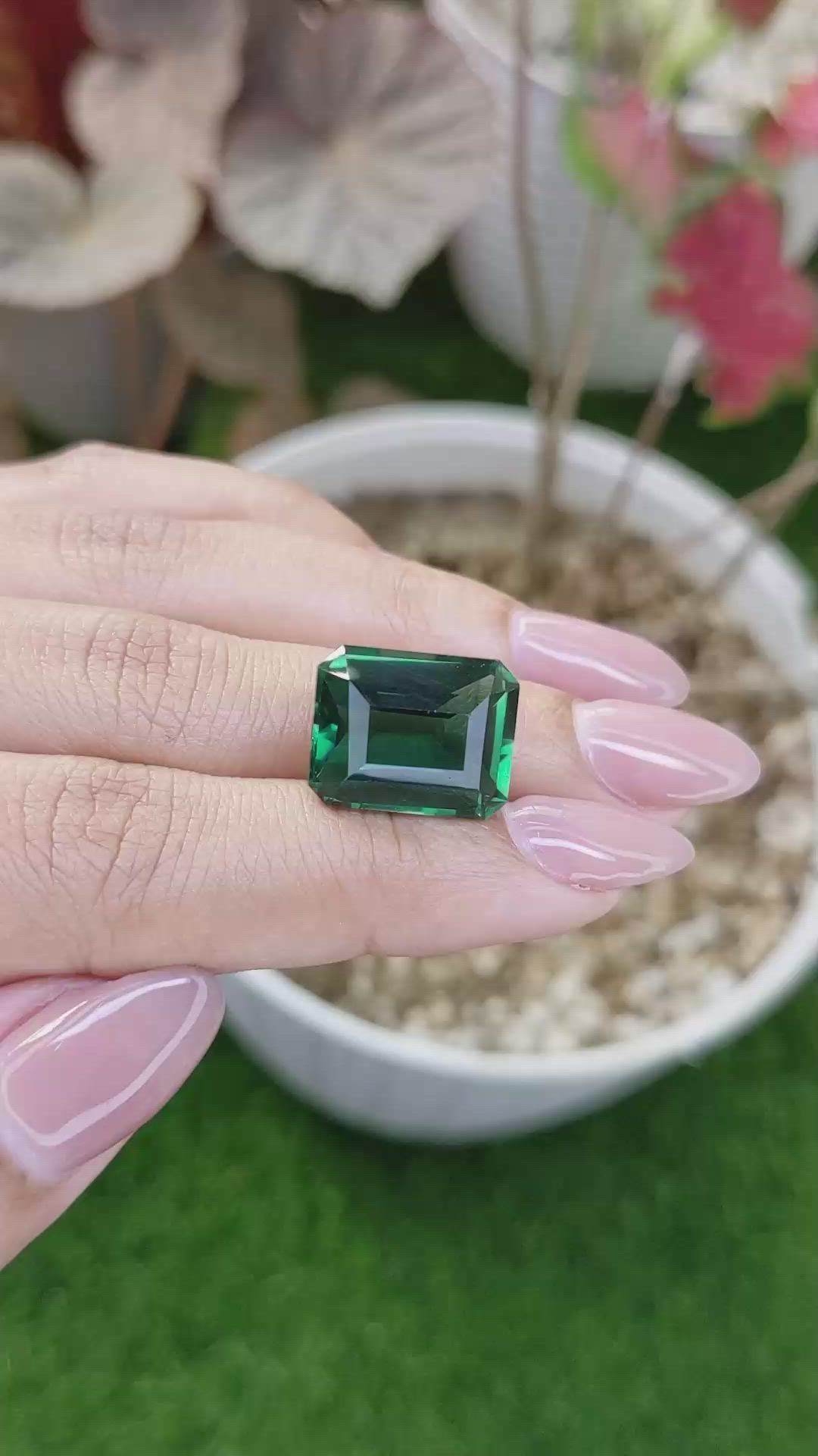 13.84 Ct. Bluish Green Prasiolite from Madagascar Size Video