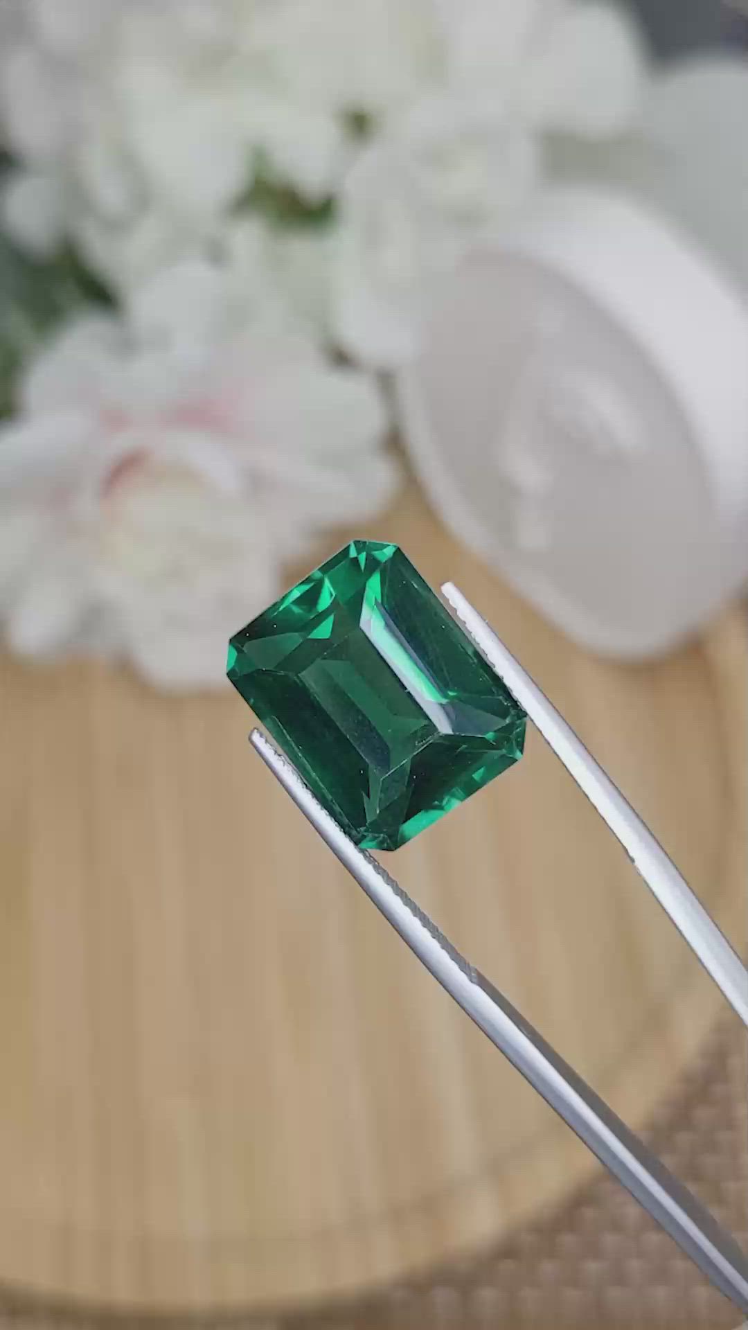 13.84 Ct. Bluish Green Prasiolite from Madagascar Size Video