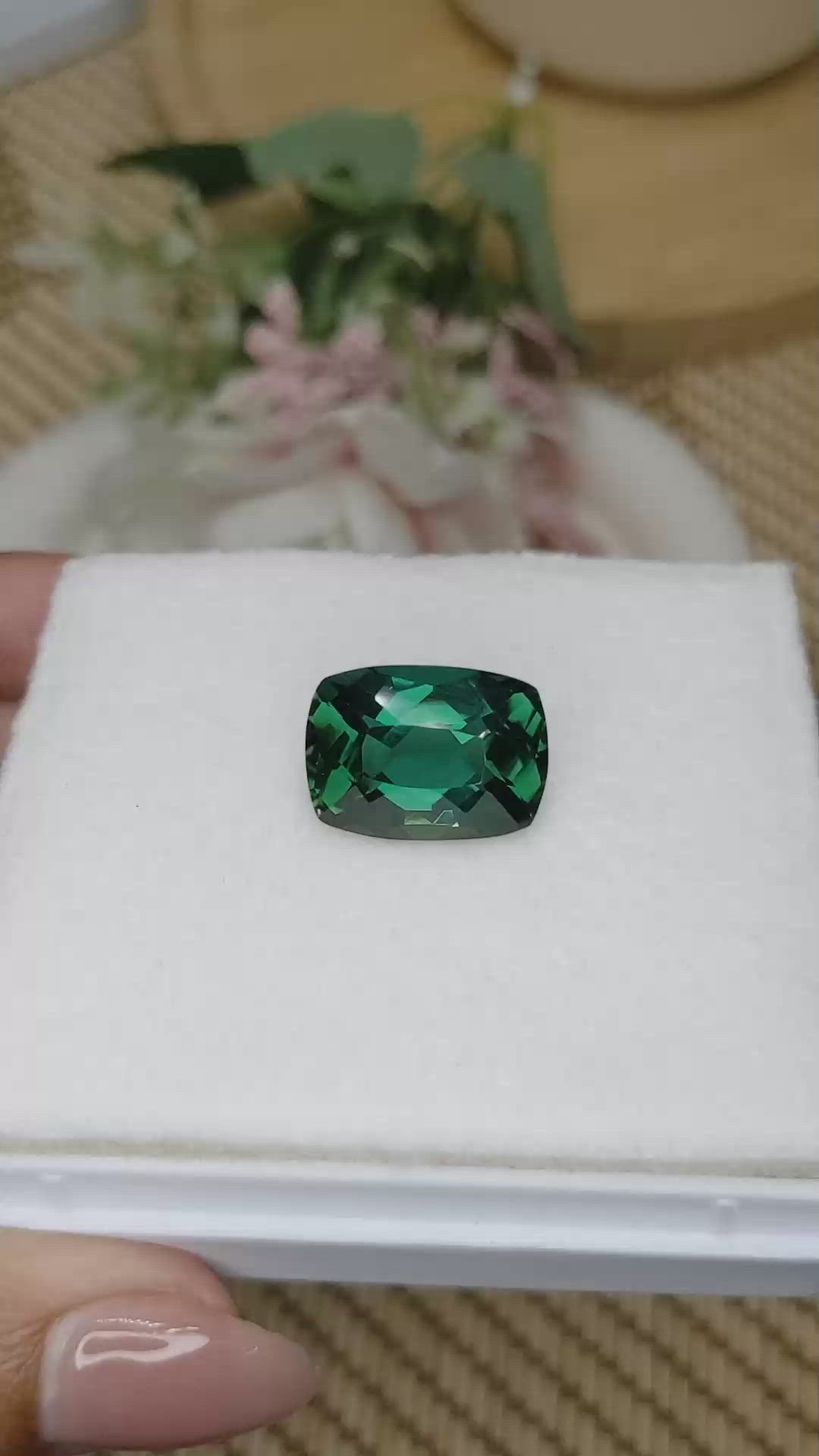 13.30 Ct. Bluish Green Prasiolite from Madagascar Size Video