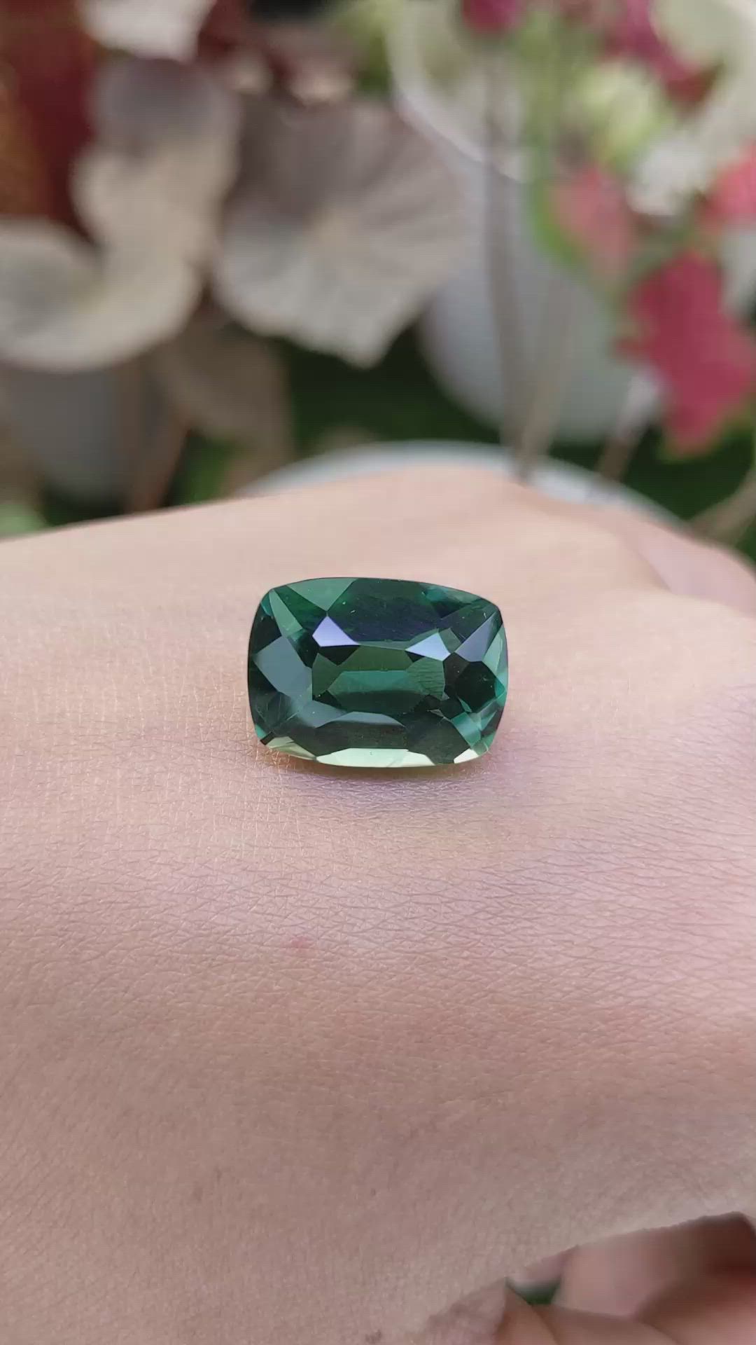 13.30 Ct. Bluish Green Prasiolite from Madagascar Size Video