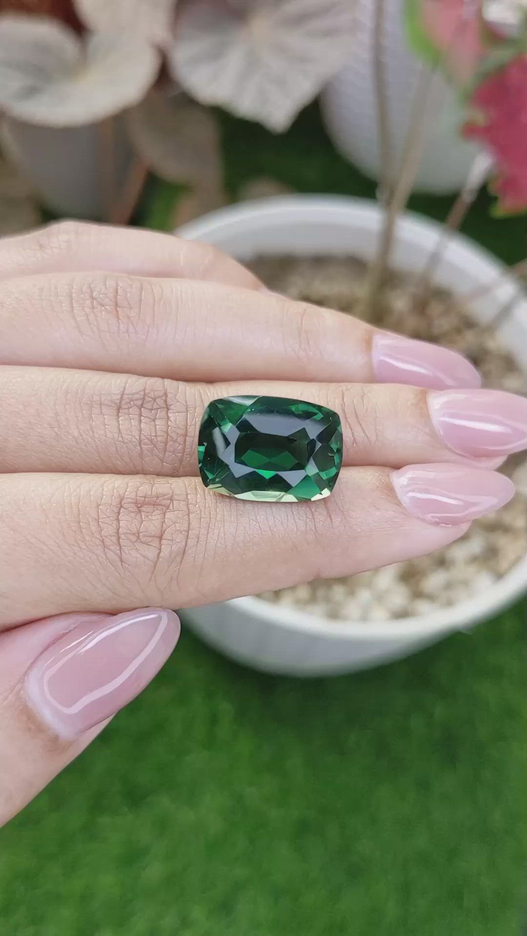 13.30 Ct. Bluish Green Prasiolite from Madagascar Size Video