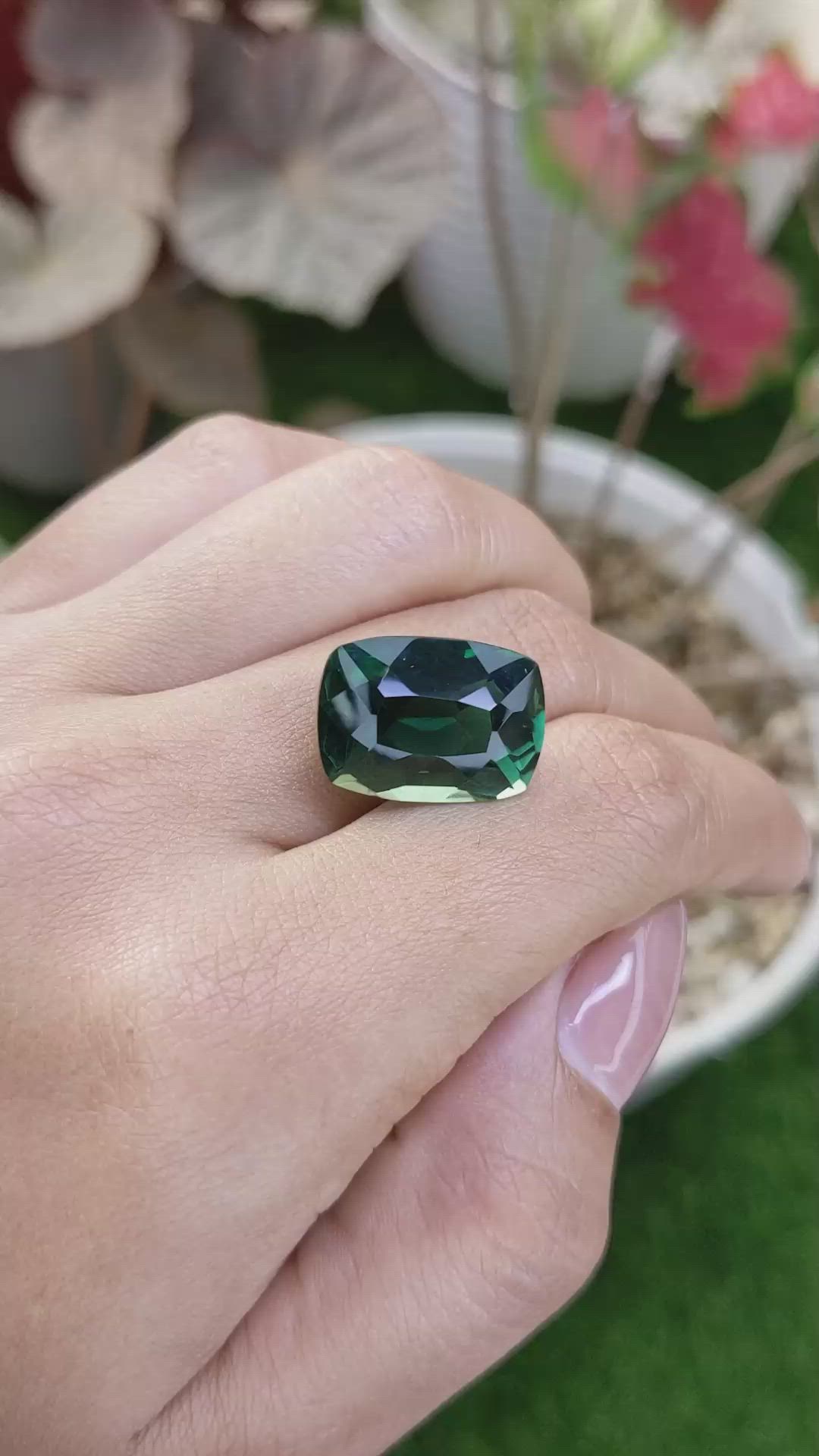 13.30 Ct. Bluish Green Prasiolite from Madagascar Size Video