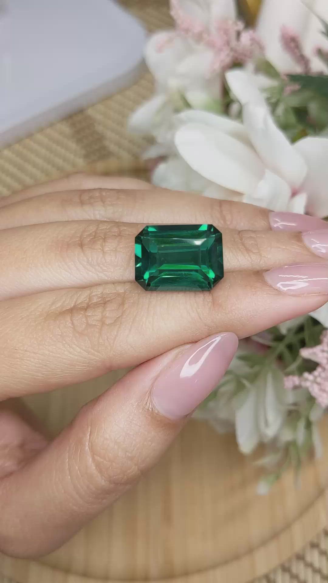 12.91 Ct. Bluish Green Prasiolite from Madagascar Size Video