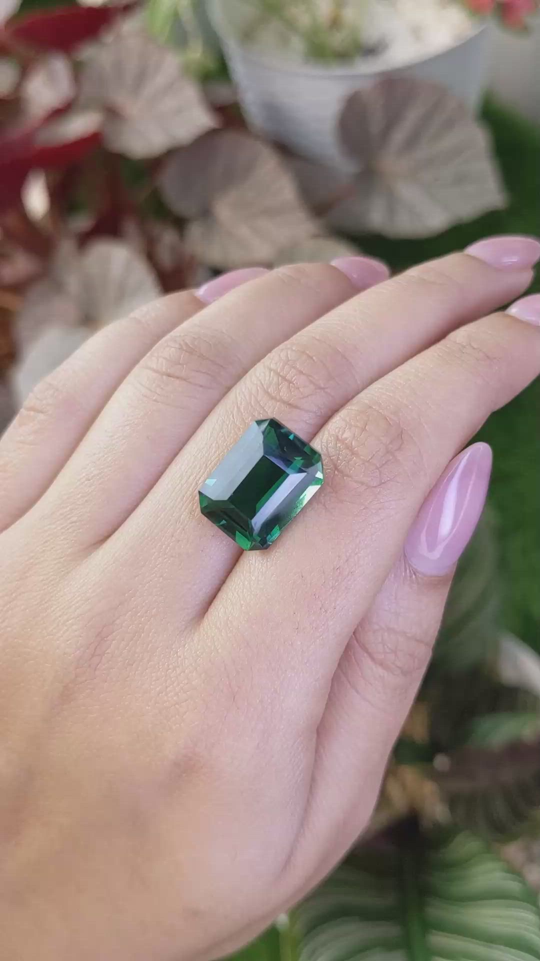 12.91 Ct. Bluish Green Prasiolite from Madagascar Size Video