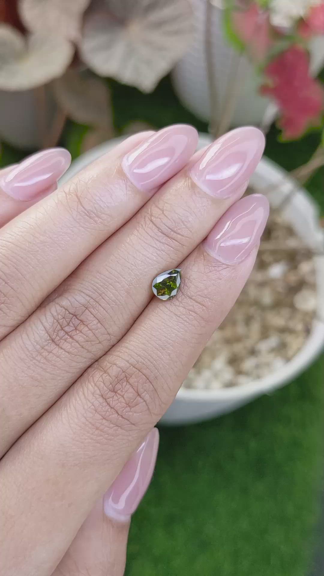1.09 Ct. Brownish Green Zircon from Ceylon (Sri Lanka) Size Video