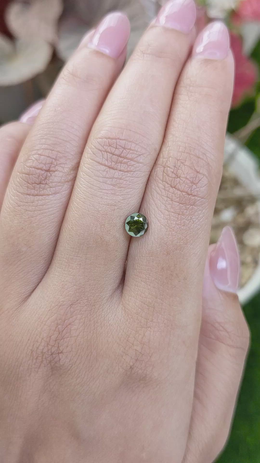 0.97 Ct. Brownish Green Zircon from Ceylon (Sri Lanka) Size Video
