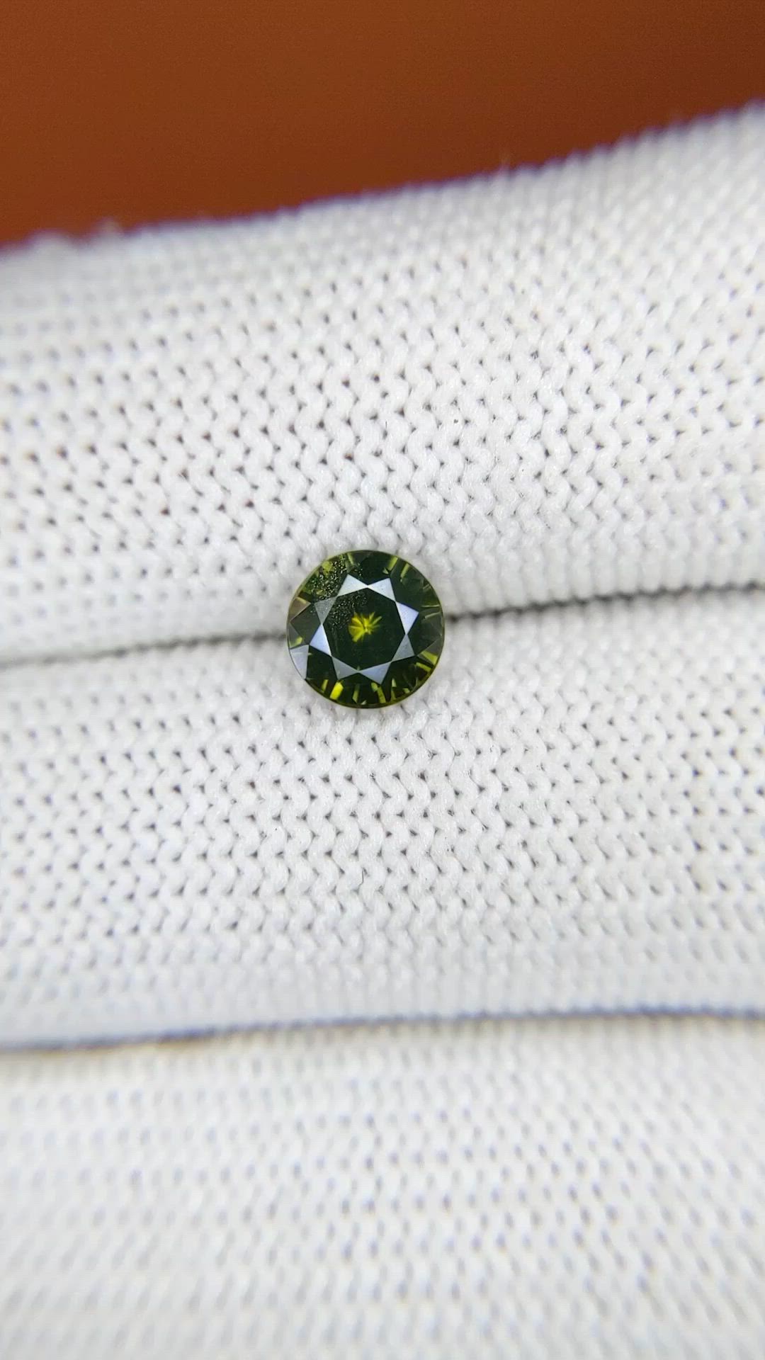 1.51 Ct. Brownish Green Zircon from Ceylon (Sri Lanka) Size Video