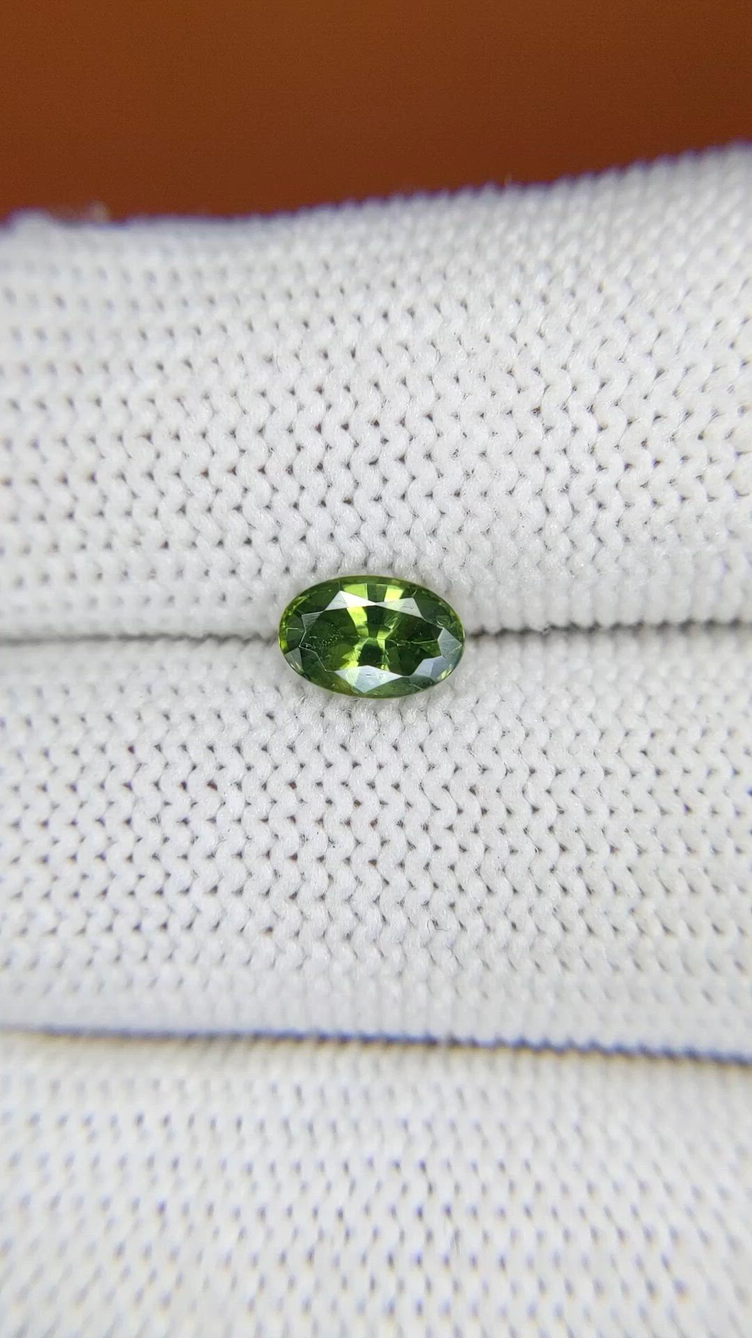 1.06 Ct. Green Zircon from Ceylon (Sri Lanka) Size Video