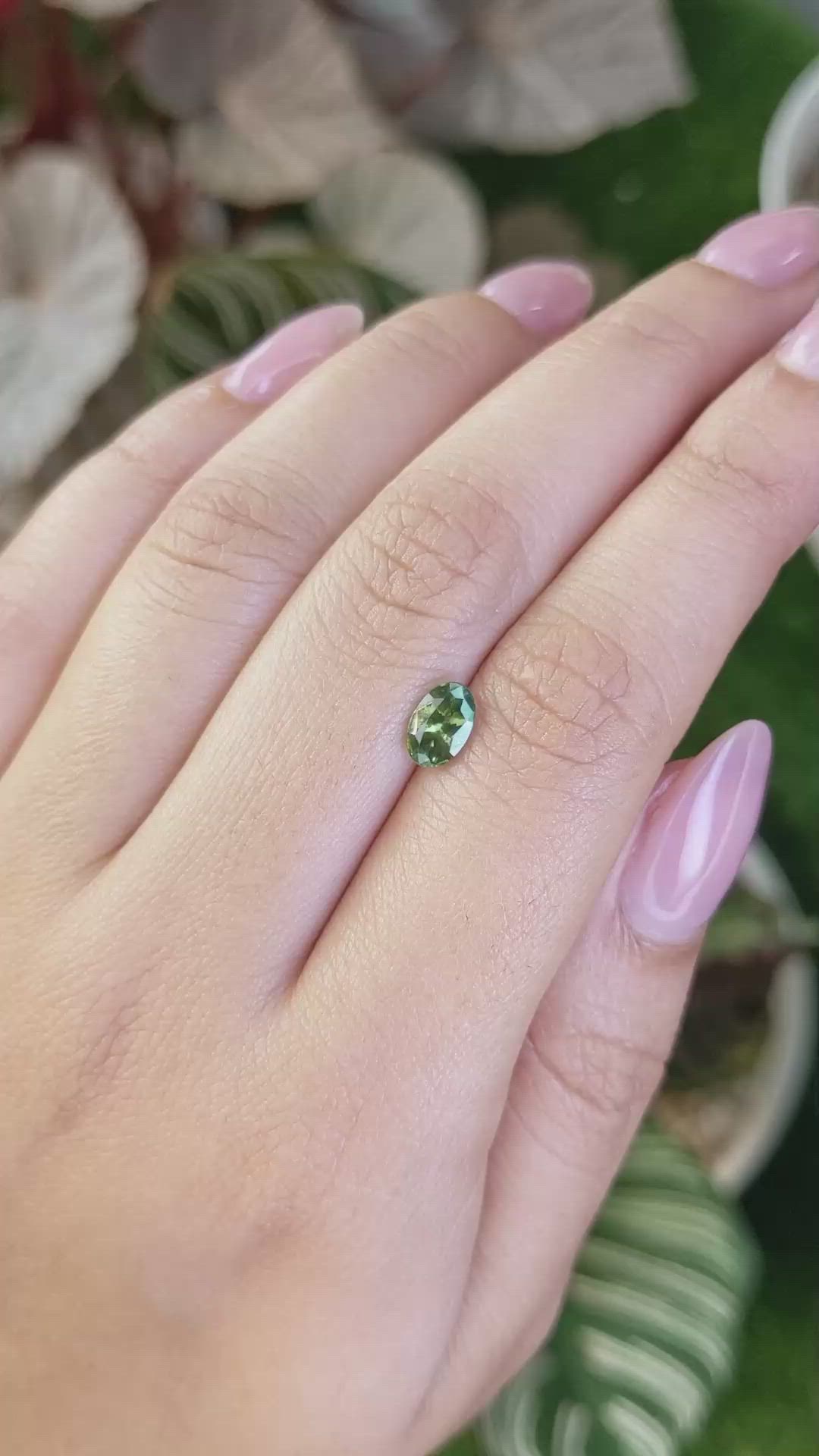 1.06 Ct. Green Zircon from Ceylon (Sri Lanka) Size Video