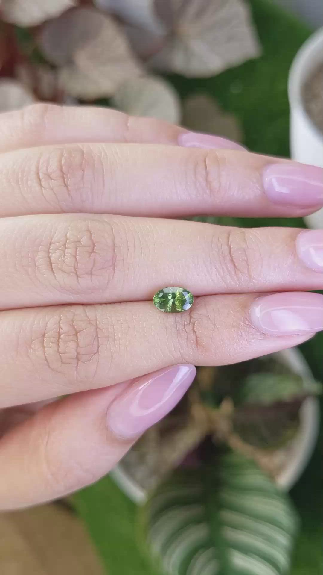 1.06 Ct. Green Zircon from Ceylon (Sri Lanka) Size Video