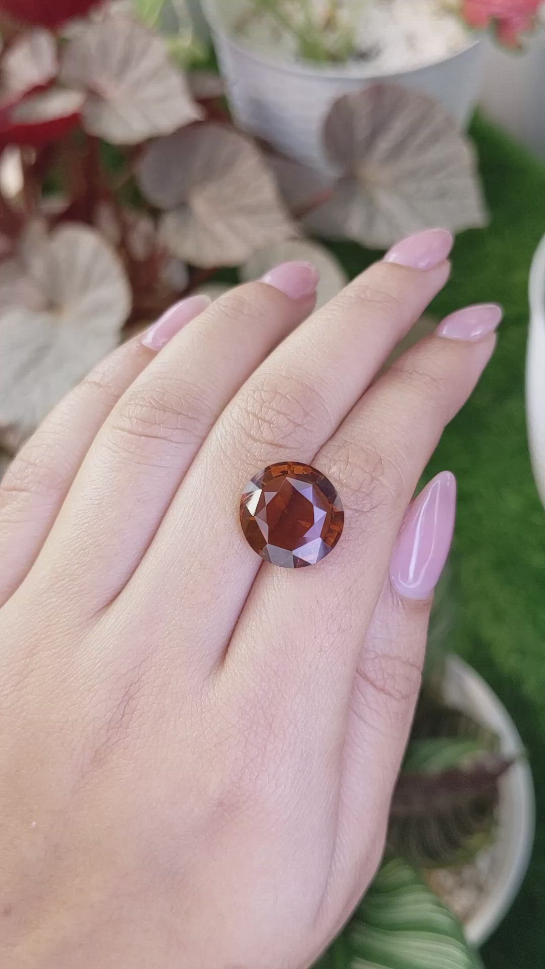 9.37 Ct. Reddish Orange Tourmaline from Ceylon (Sri Lanka) Size Video