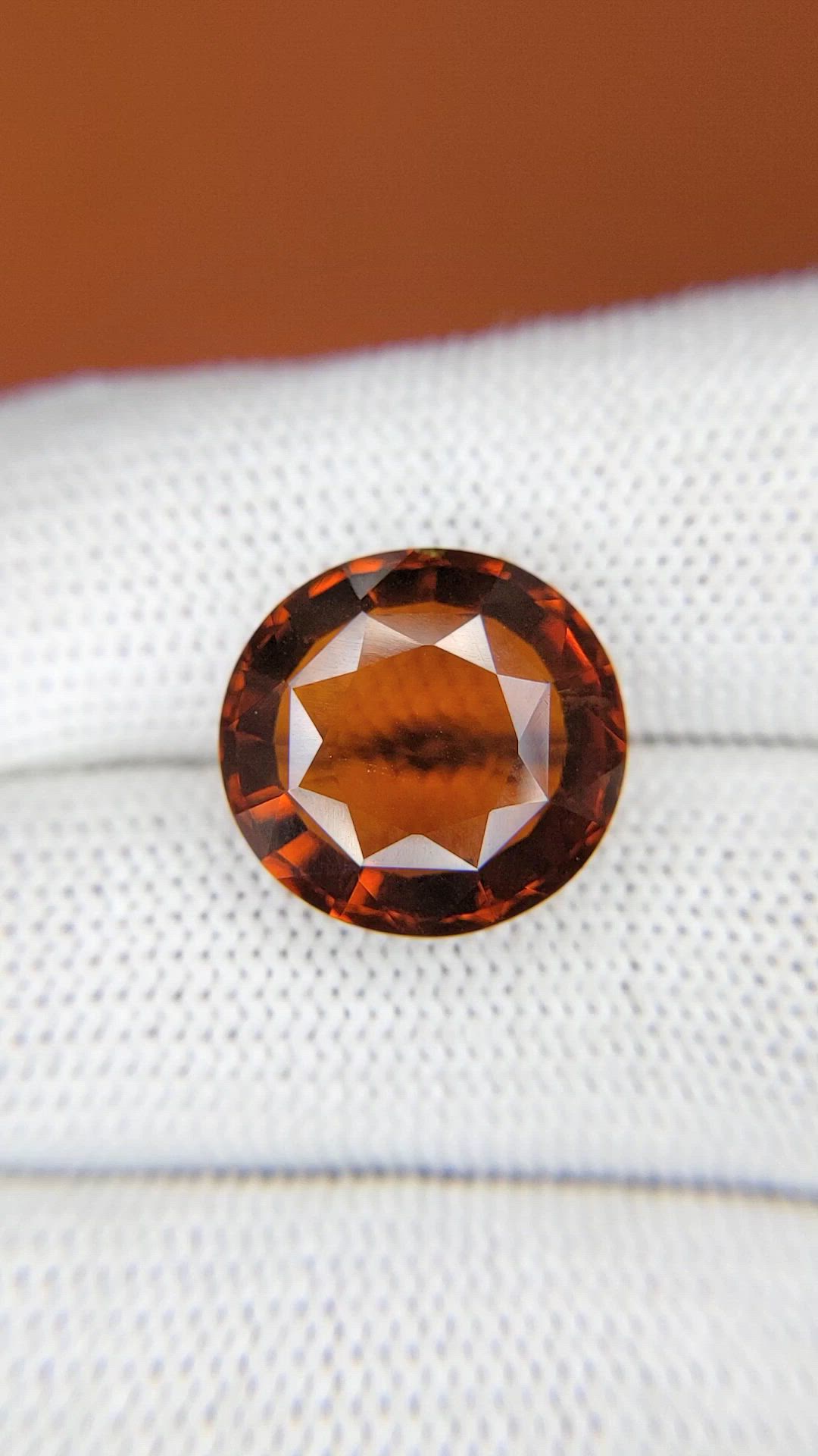 9.37 Ct. Reddish Orange Tourmaline from Ceylon (Sri Lanka) Size Video