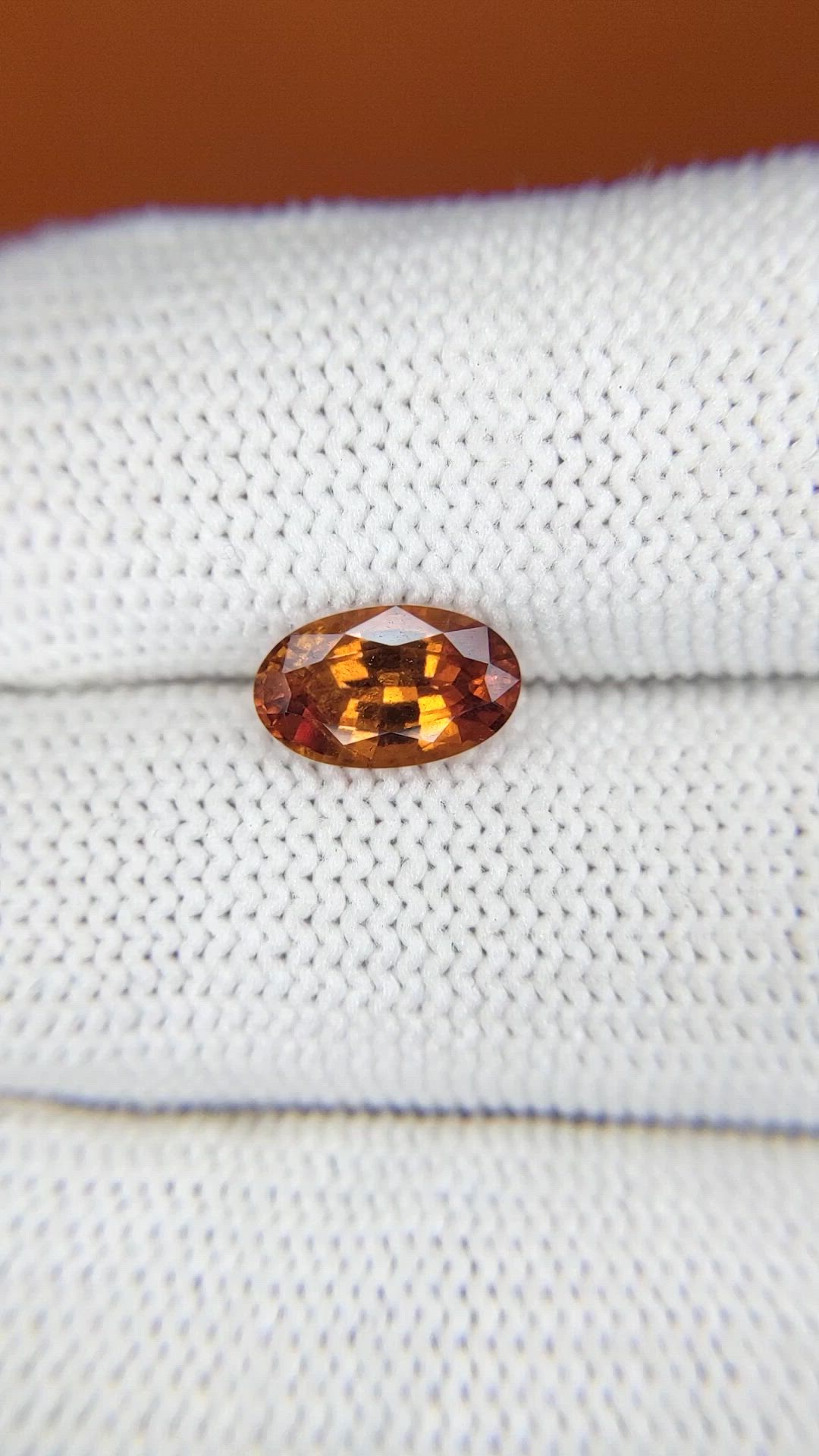 1.69 Ct. Orange Hessonite Garnet from Madagascar Size Video
