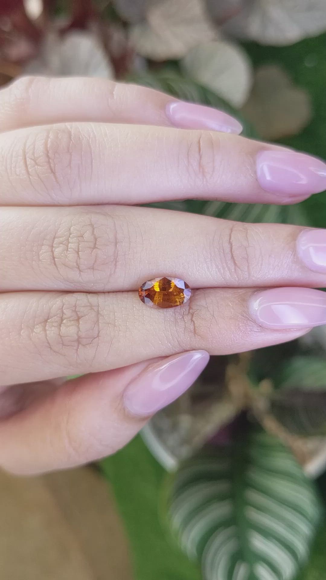 1.69 Ct. Orange Hessonite Garnet from Madagascar Size Video
